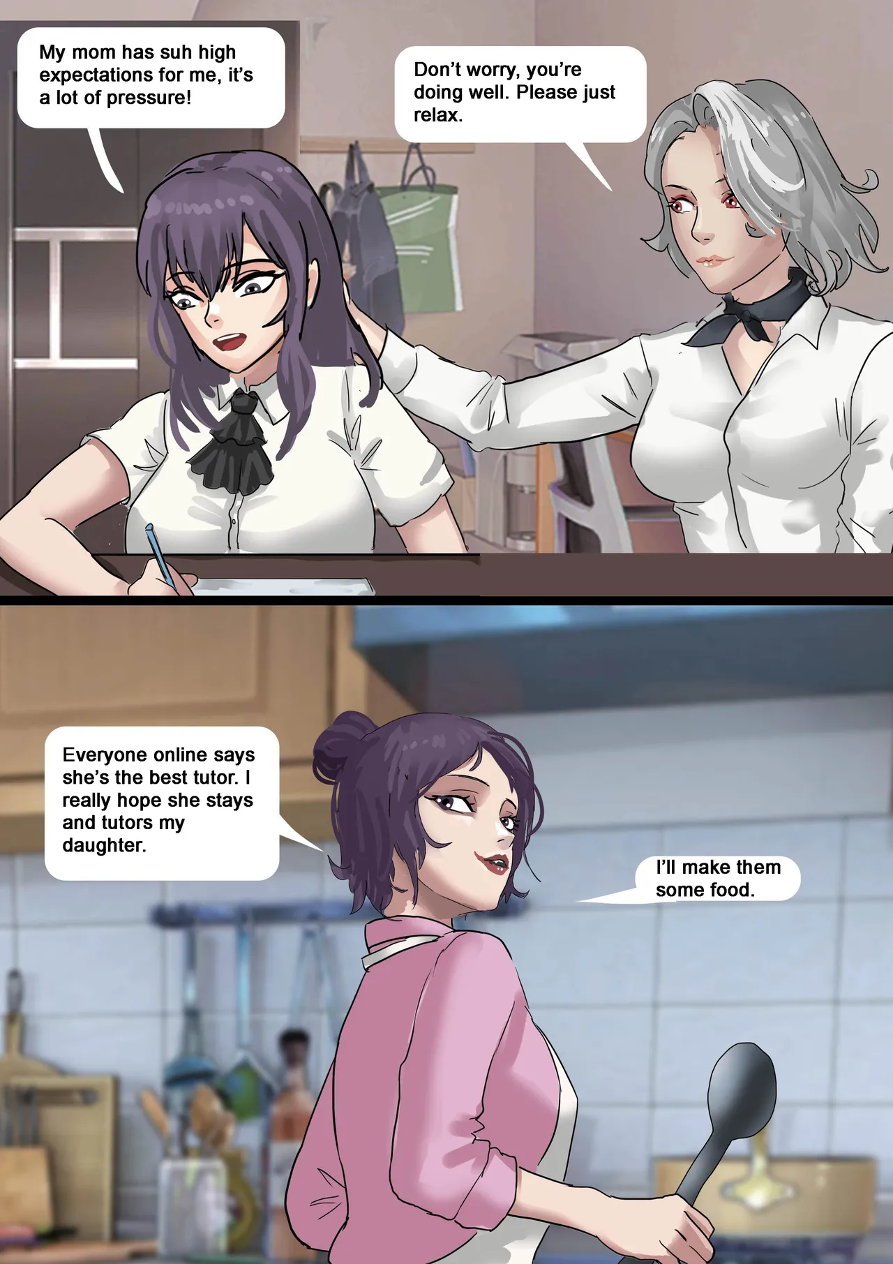 Strange Tutor - A Beautiful Mother and Daughter Tricked and Bound page 3 full