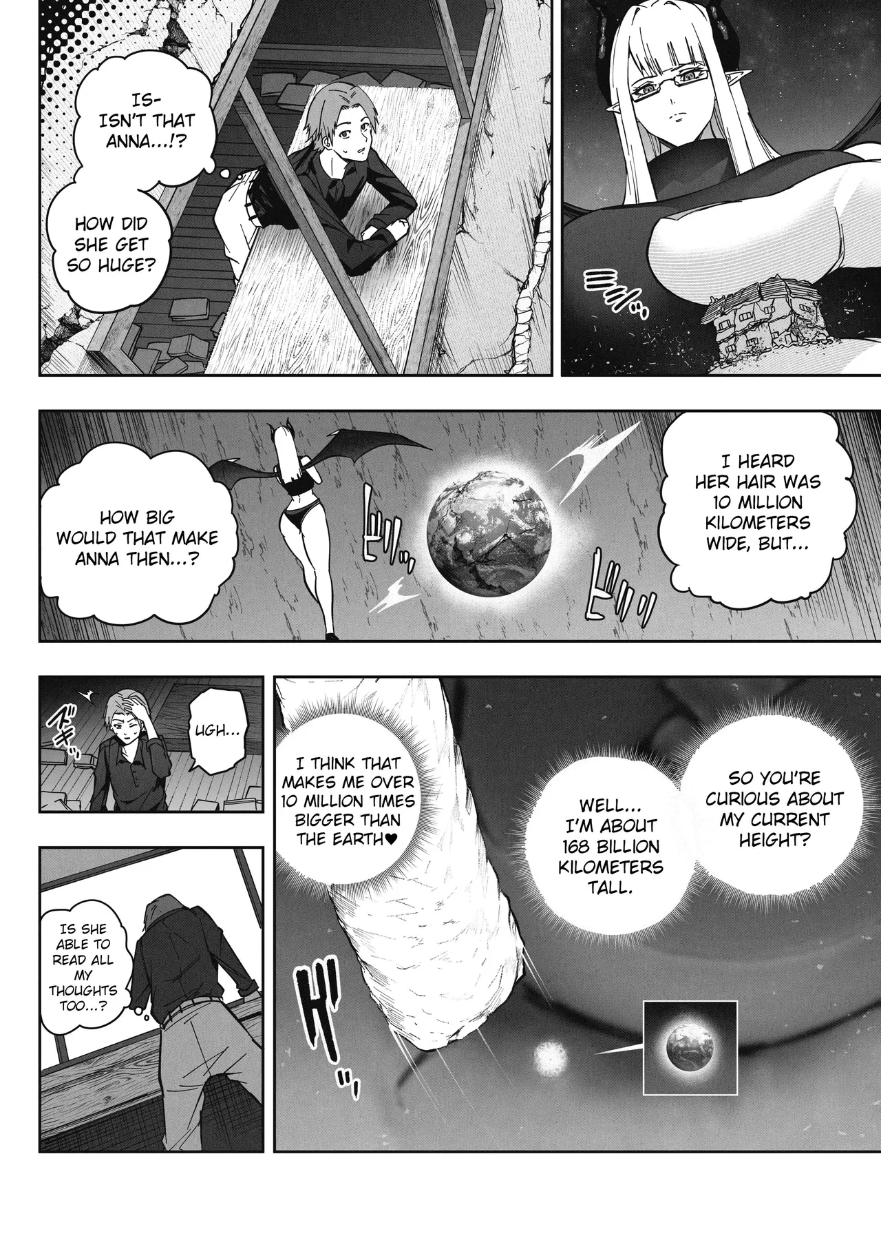 A 168 Billion km Tall Girl Toys with the Mere 10,000 km Earth page 10 full