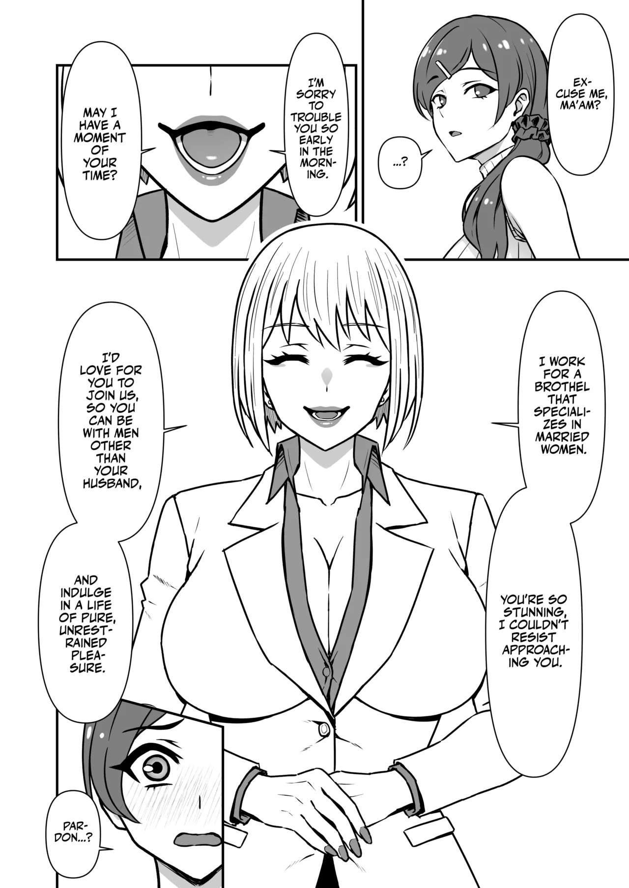 Hitozuma Kairou ~Danna Omoi no Hitozuma wa Saimin de Midara na Fuuzokujou e Kawarihateru~ | Married Woman Rebrand page 3 full