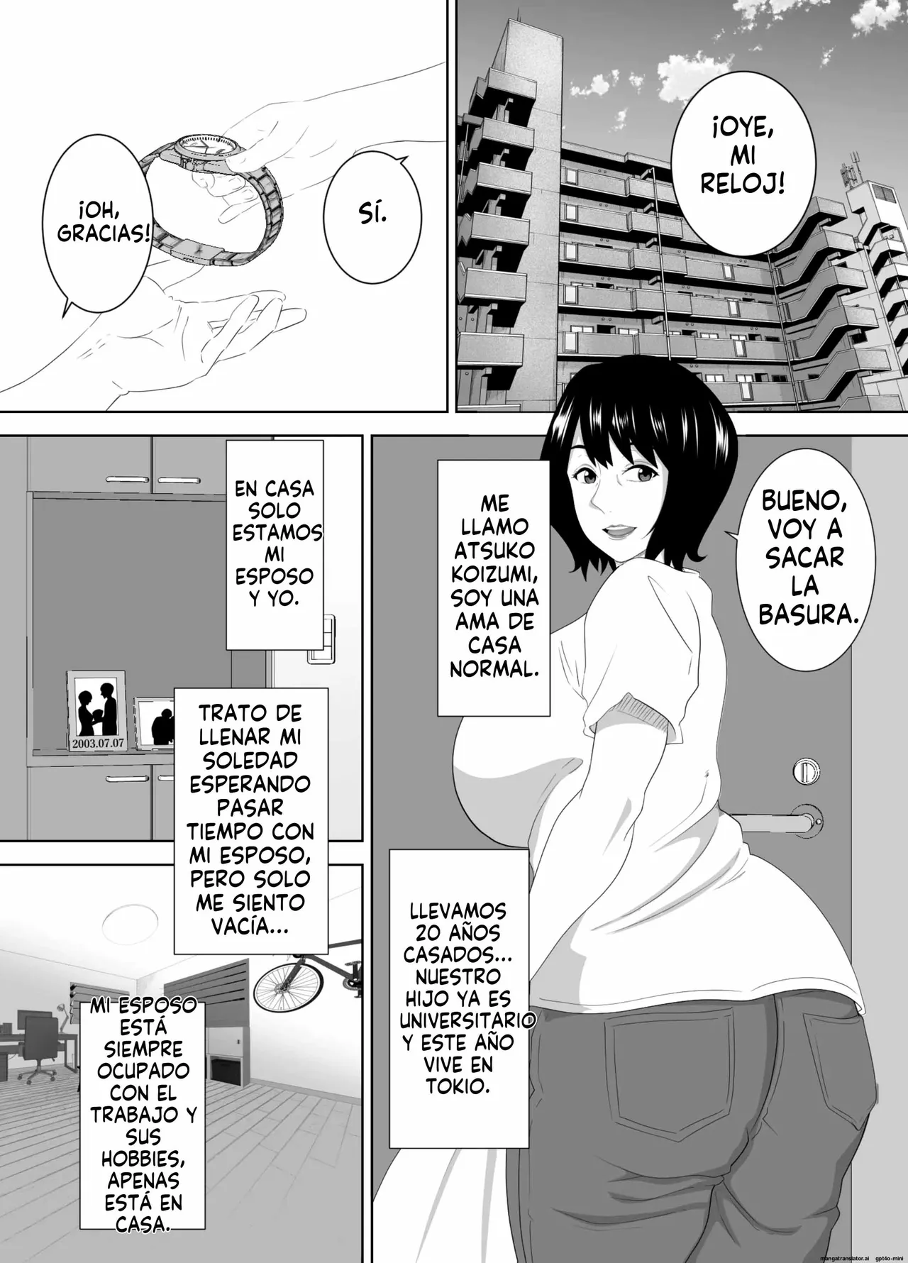 Wakai Kanrinin ni Otosareta Muchimuchi Hitozuma Jukujo｜Una mujer casada y regordeta se enamora de un joven cuidador page 4 full