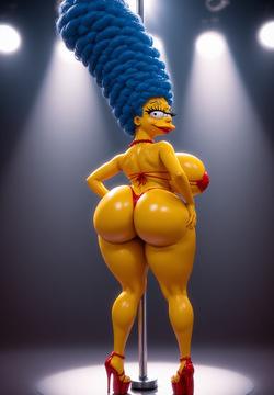 Marge Simpson On A Pole