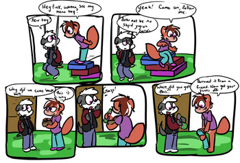 [Sachidog] Fun with a new toy! (Deleted comics) cover