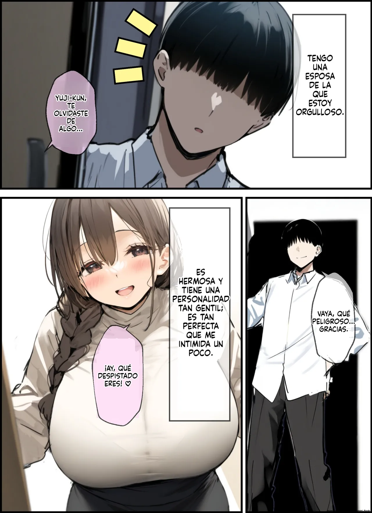 Kinpatsu charaotoko ni netora reta boku no kyonyuu seiso tsuma  MTL page 1 full