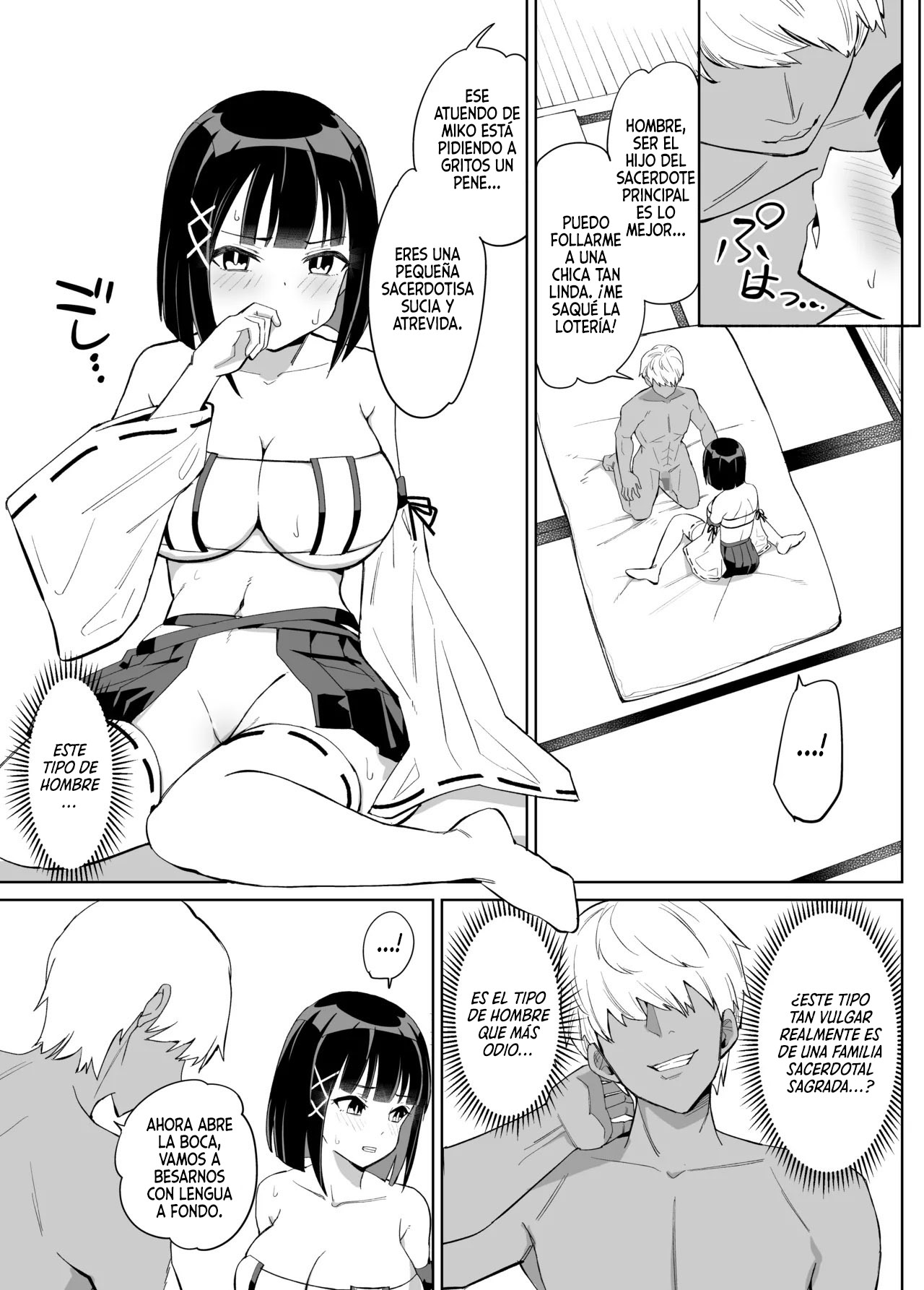 Kanojo wa Miko toshite Netorare Nakadashi Sareta｜Mi Novia, Cuando se Convirtió en Miko, Tuvo que Cumplir la Tradición de su Familia y Fue Obligada a Tener Sexo con el Hijo del Sacerdote page 10 full
