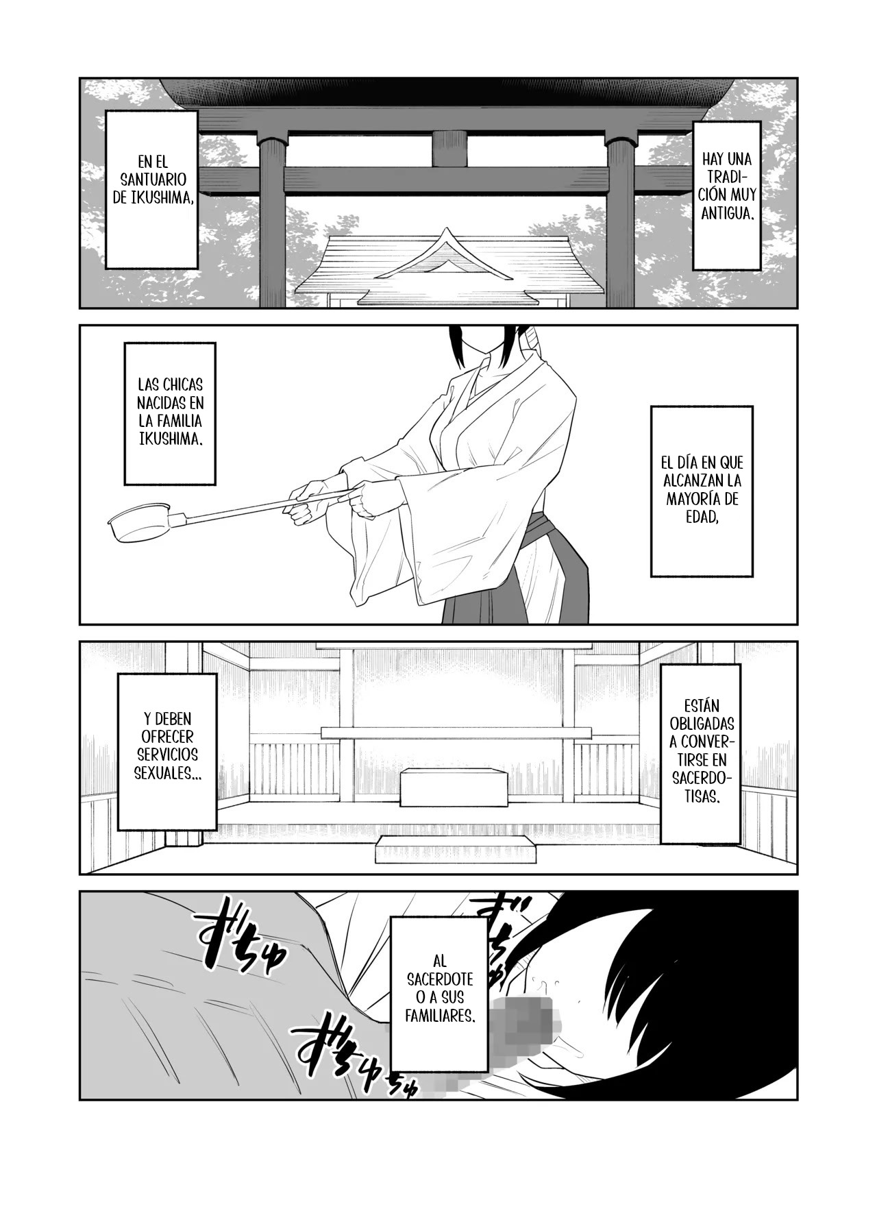 Kanojo wa Miko toshite Netorare Nakadashi Sareta｜Mi Novia, Cuando se Convirtió en Miko, Tuvo que Cumplir la Tradición de su Familia y Fue Obligada a Tener Sexo con el Hijo del Sacerdote page 2 full