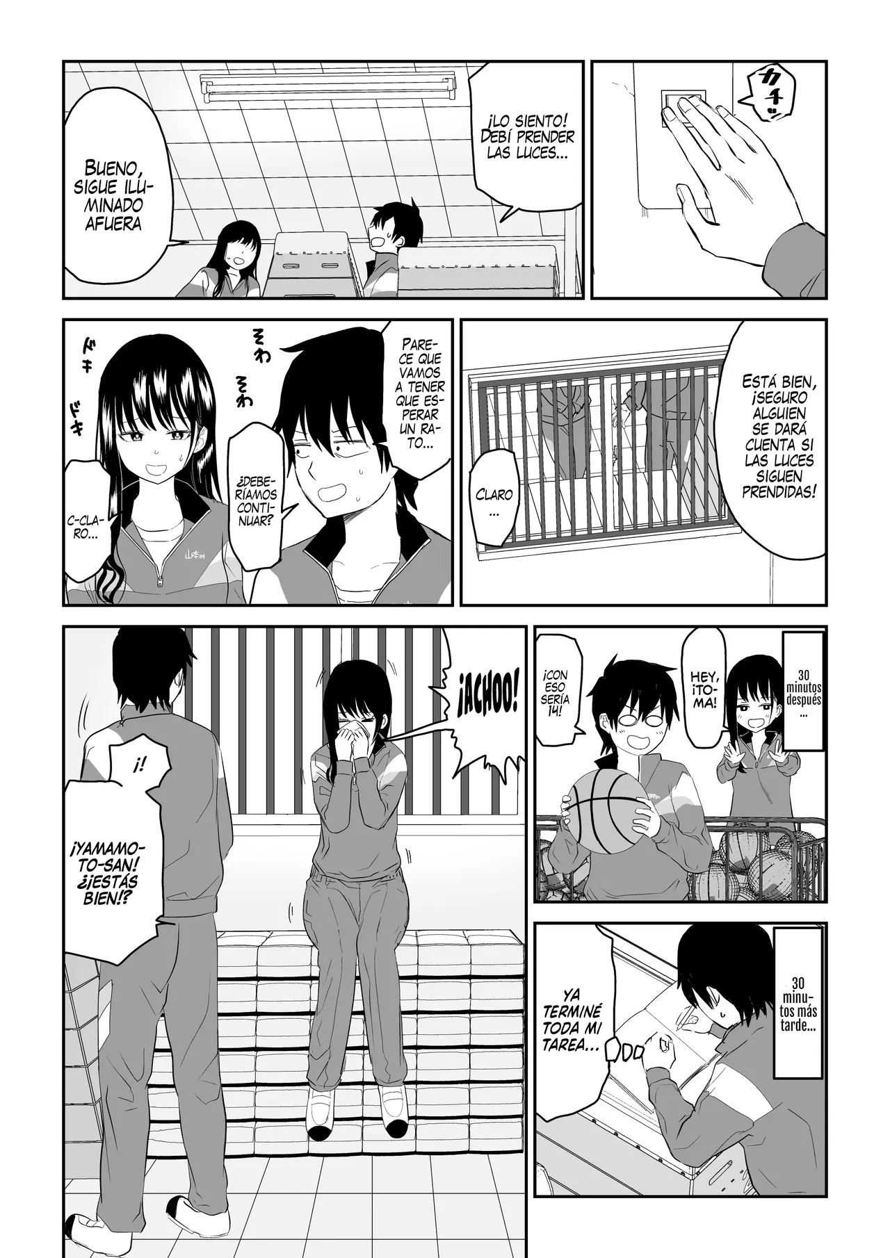 Toraware no Taiiku Souko de Cool-Dere JK to Kusuguri H!｜Encerrados en el Almacén del Gimnasio, Sexo Cosquilleante con una Estudiante Kuudere page 8 full
