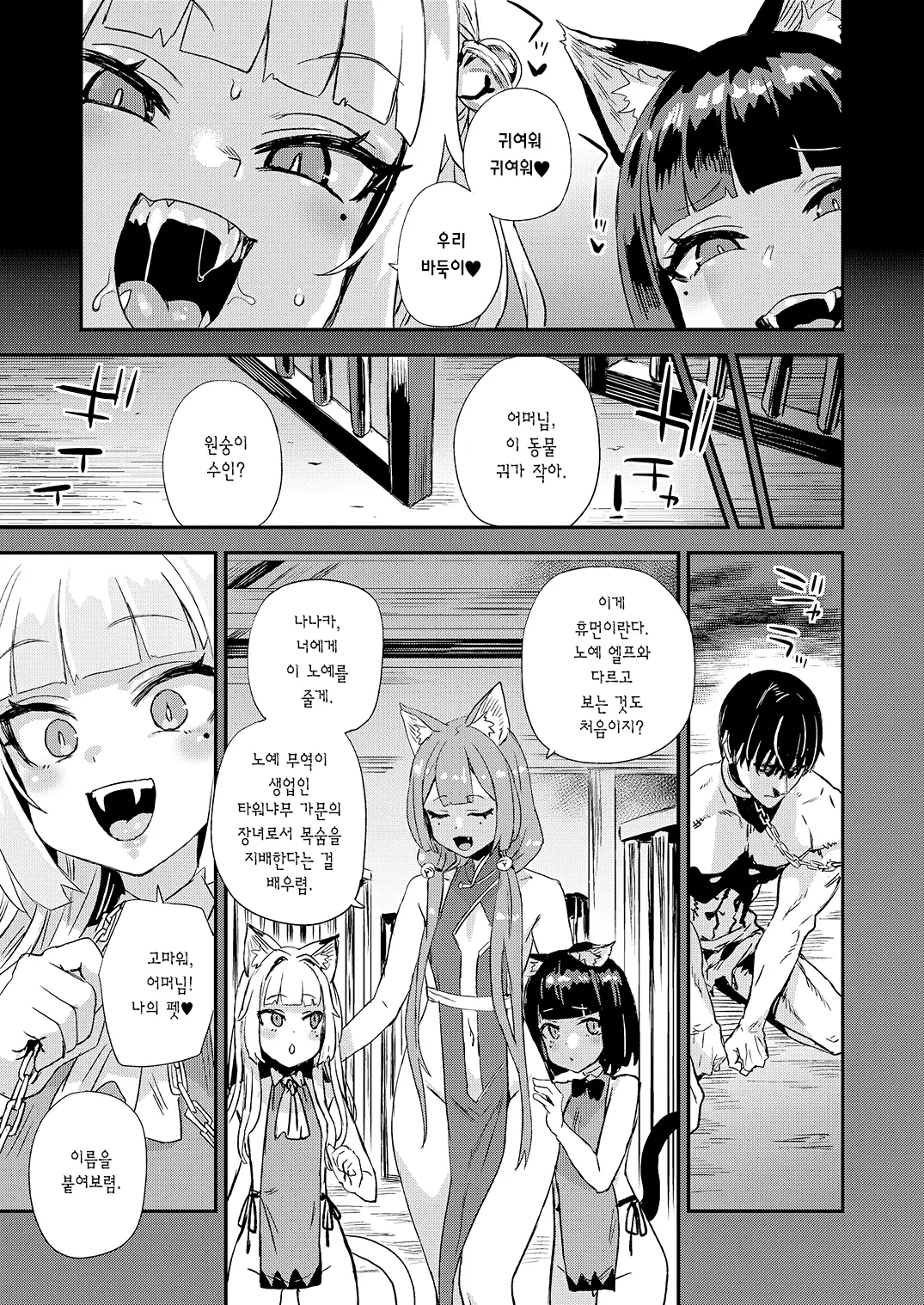 Nekozoku Musume wa Ningen o Kau. - CAT GIRLS KEEP A HUMAN | 묘족녀는 인간을 기른다. page 4 full