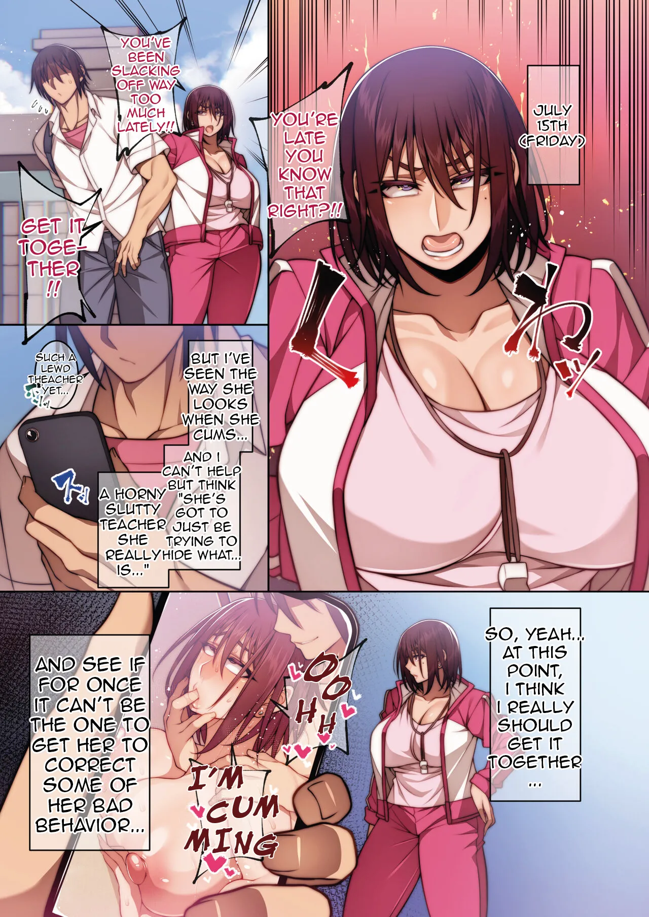 Tsugou no Ii Mesu Otsubone Taiiku Kyoushi Hen Part 1 & 2 + bonus art page 12 full