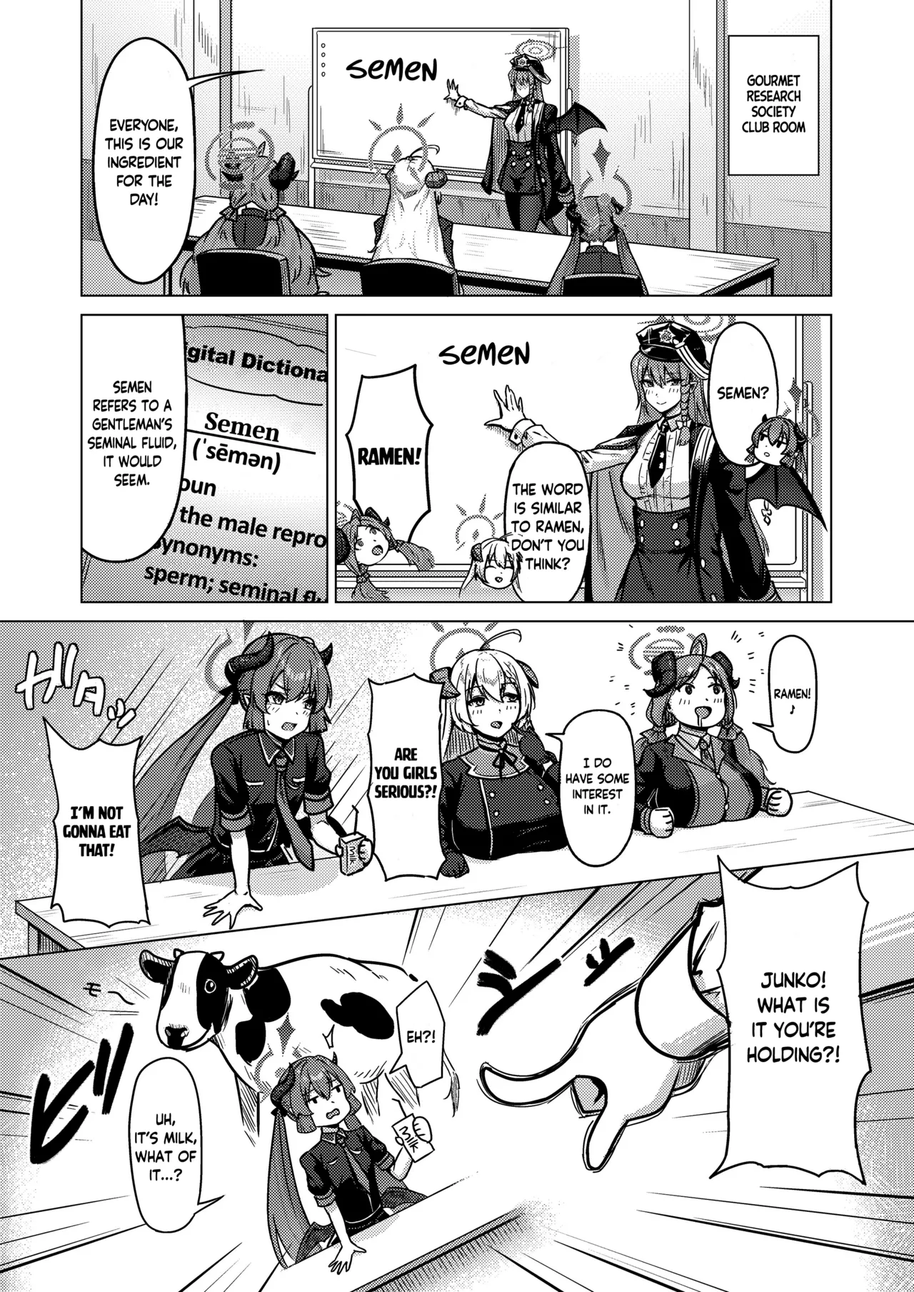 Bishoku Kenkyuukai no Semen Kenkyuu | The Gourmet Research Society's Research on Semen page 2 full