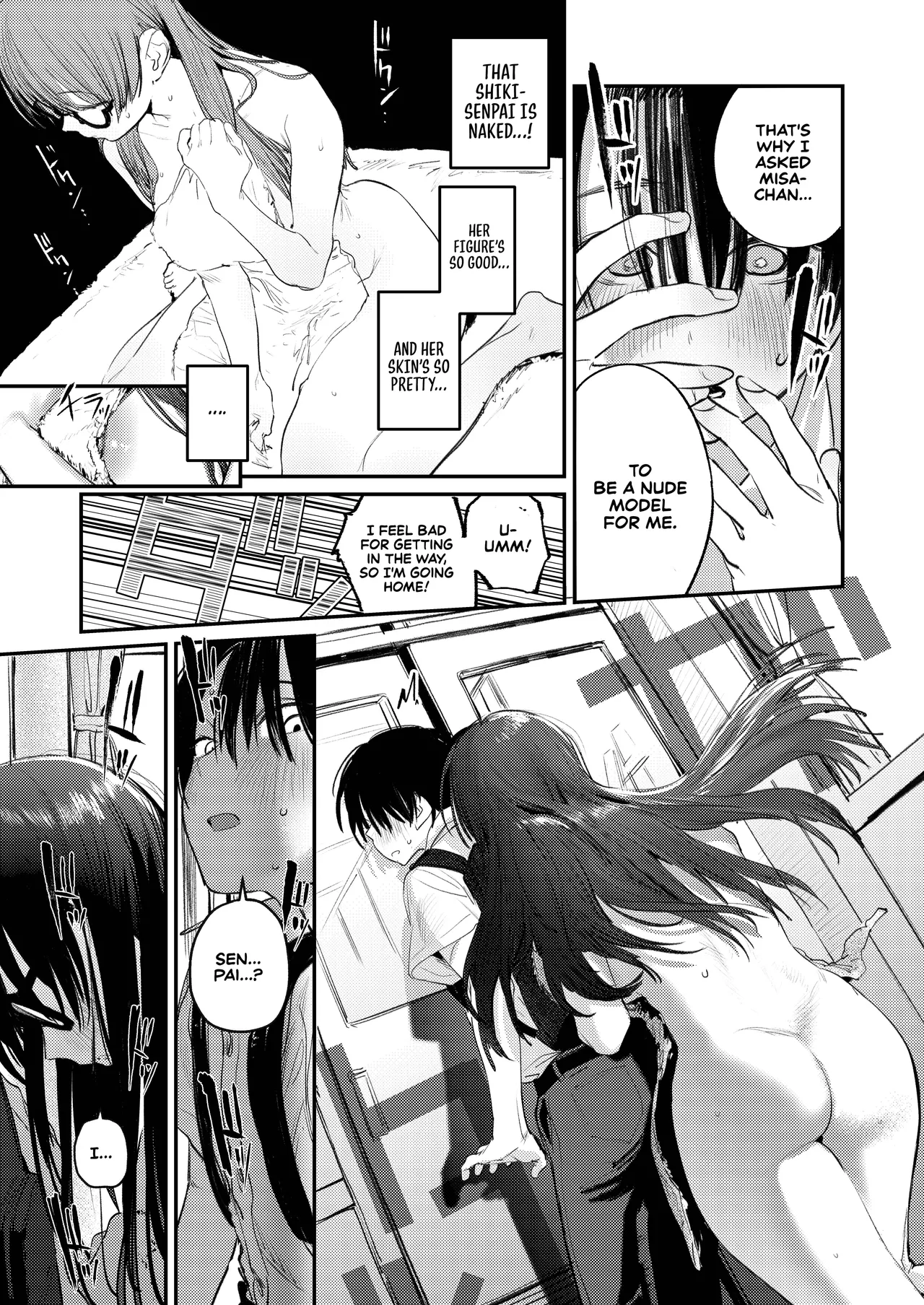 Bijutsubu Harem Katsudou Nisshi ~Senpai no Slump Kaishou ni Kyouryoku shitara, Ikioi de 3P suru Koto ni Natta Hanashi~ | Art Club Harem Activity Log: How Helping My Senior Get Over Her Slump Led to a Threesome in the Heat of the Moment page 12 full