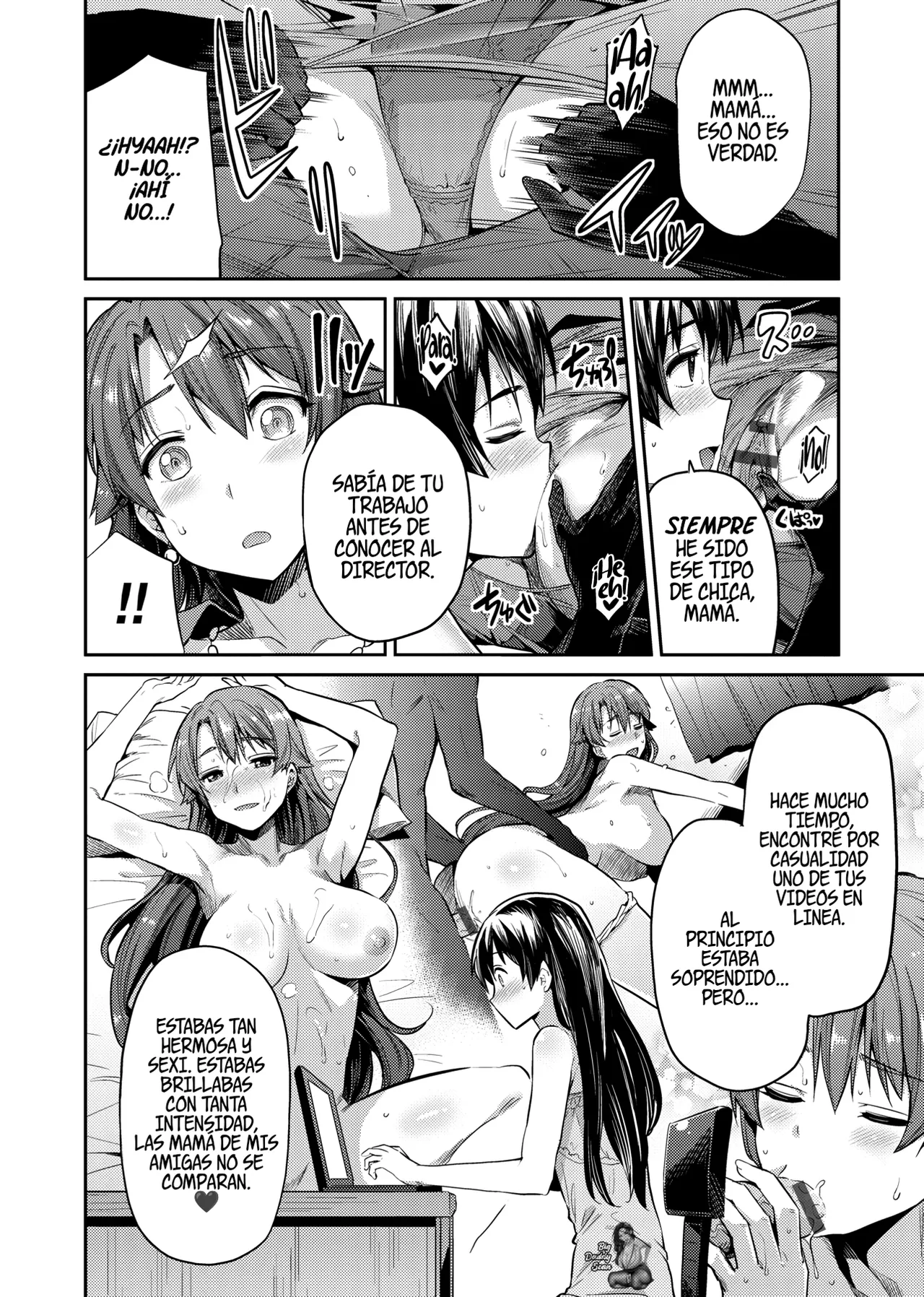Mama wa AV Joyuu Kamera ga Toraeta Inran Jijou Haha to Musume ga Haramu Toki | Mamá Es Una Actriz AV page 12 full