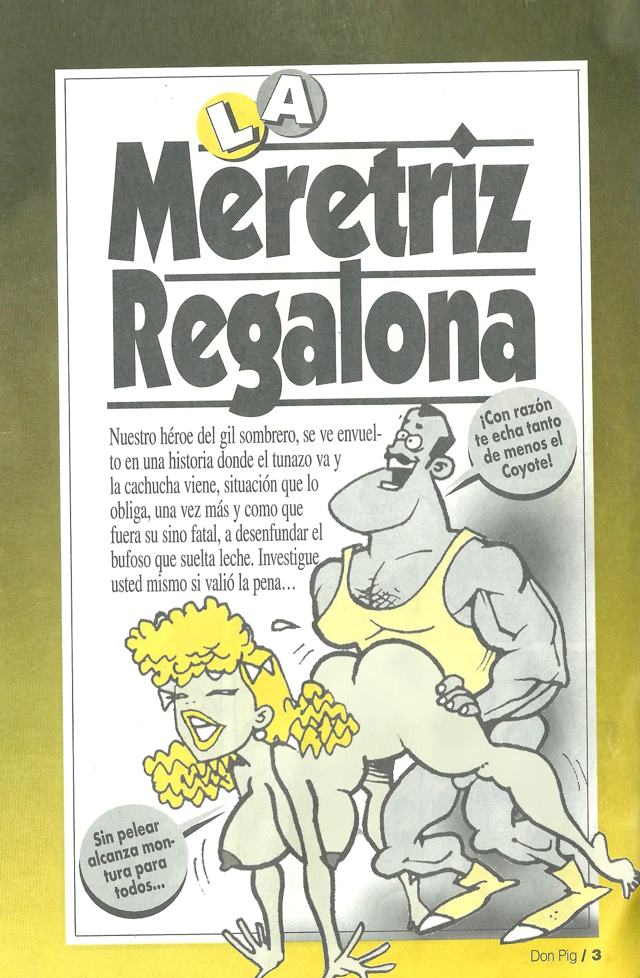 DON PIG COMIX  - 21 suplemento de la Revista 100% page 3 full