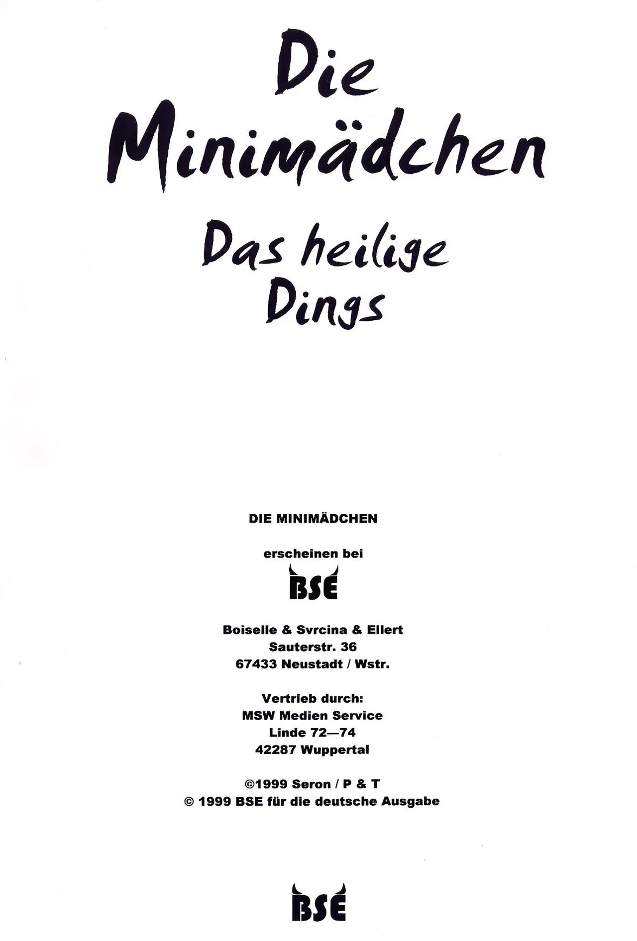 Die Minimadchen #1 - Das heilige Dings page 2 full