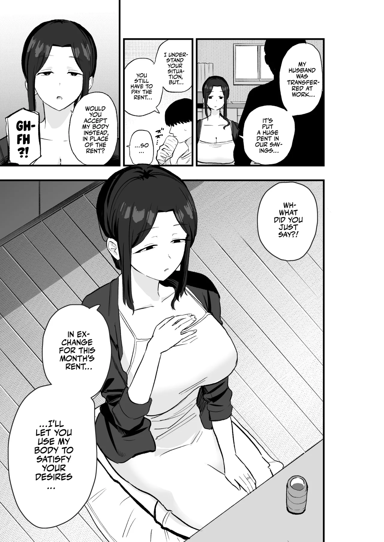Taihai Tsuma: Taihaikei Hitotsuma o Yachin Kawari ni Koki Tsukaeru Hanashi | Slutty Wife! page 12 full