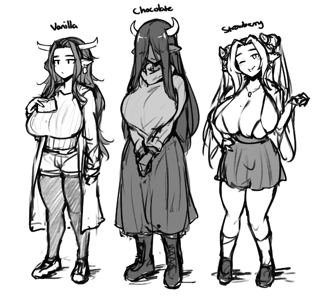 Chocolate, Vanilla & Strawberry page 1 full