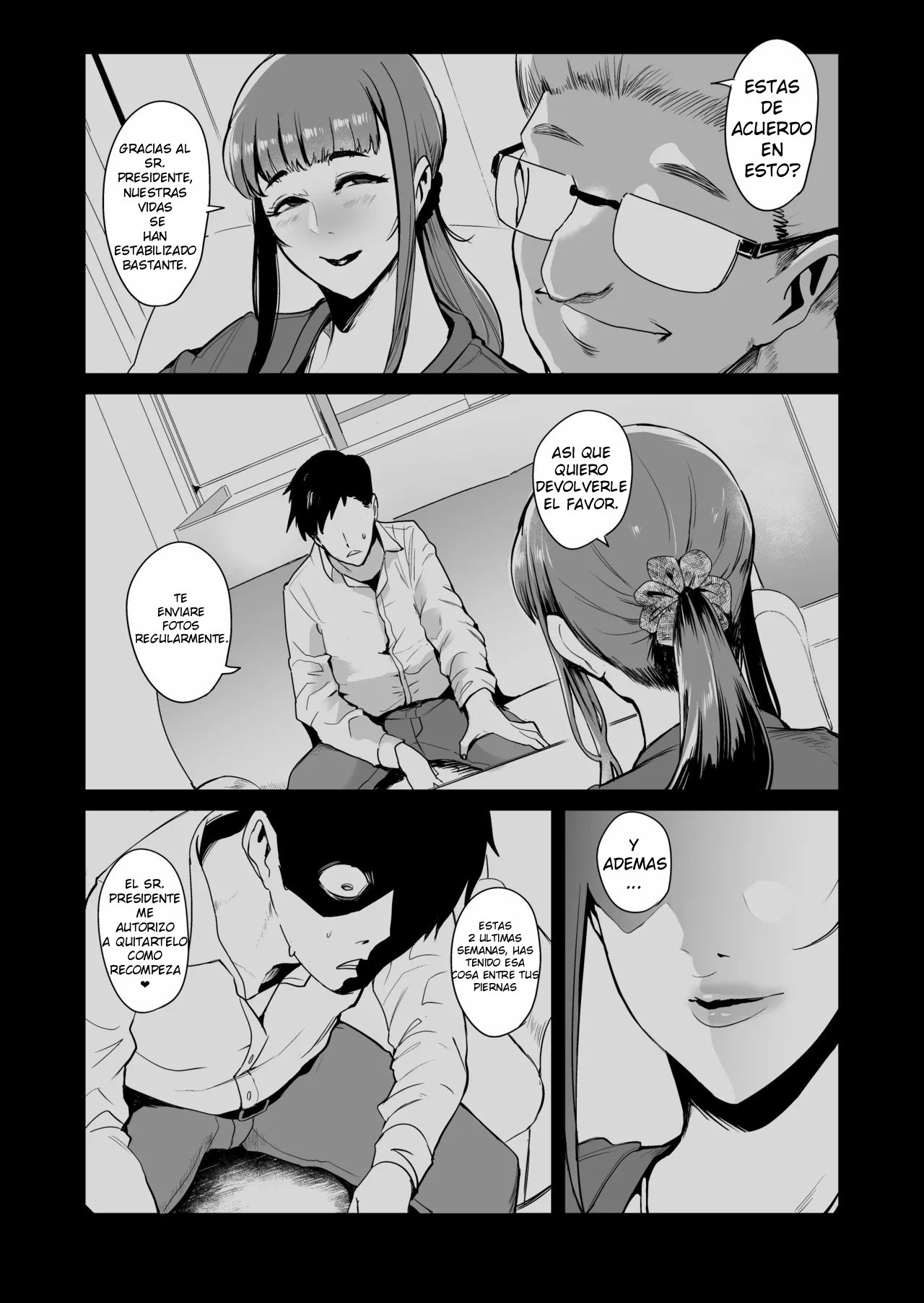 Fella Mask Fujin Kanketsu Hen ~Otto no Mae de Midareru Mask Dorei Zuma-tachi~｜La Esposa De La Mascara de Mamadas 3 page 4 full