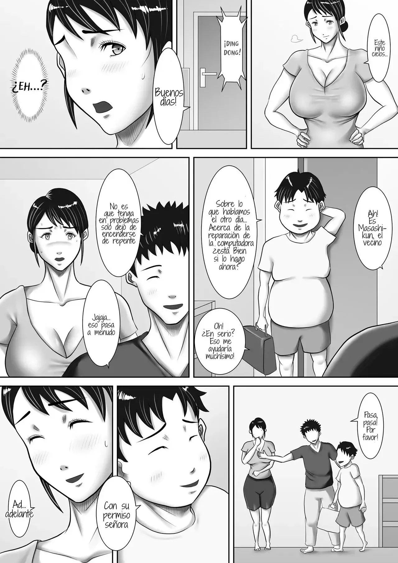 Jitaku de Netorareta Kachiki na Hitozuma ~Kazoku ni Kakurete Rinjin ni Choukyou Sareru Onna~｜La Caída de la Esposa que Fue Tomada en su Propia Casa ~La Historiade una Mujer que es Entrenada por su Vecino a Espaldas de su Familia~ page 3 full