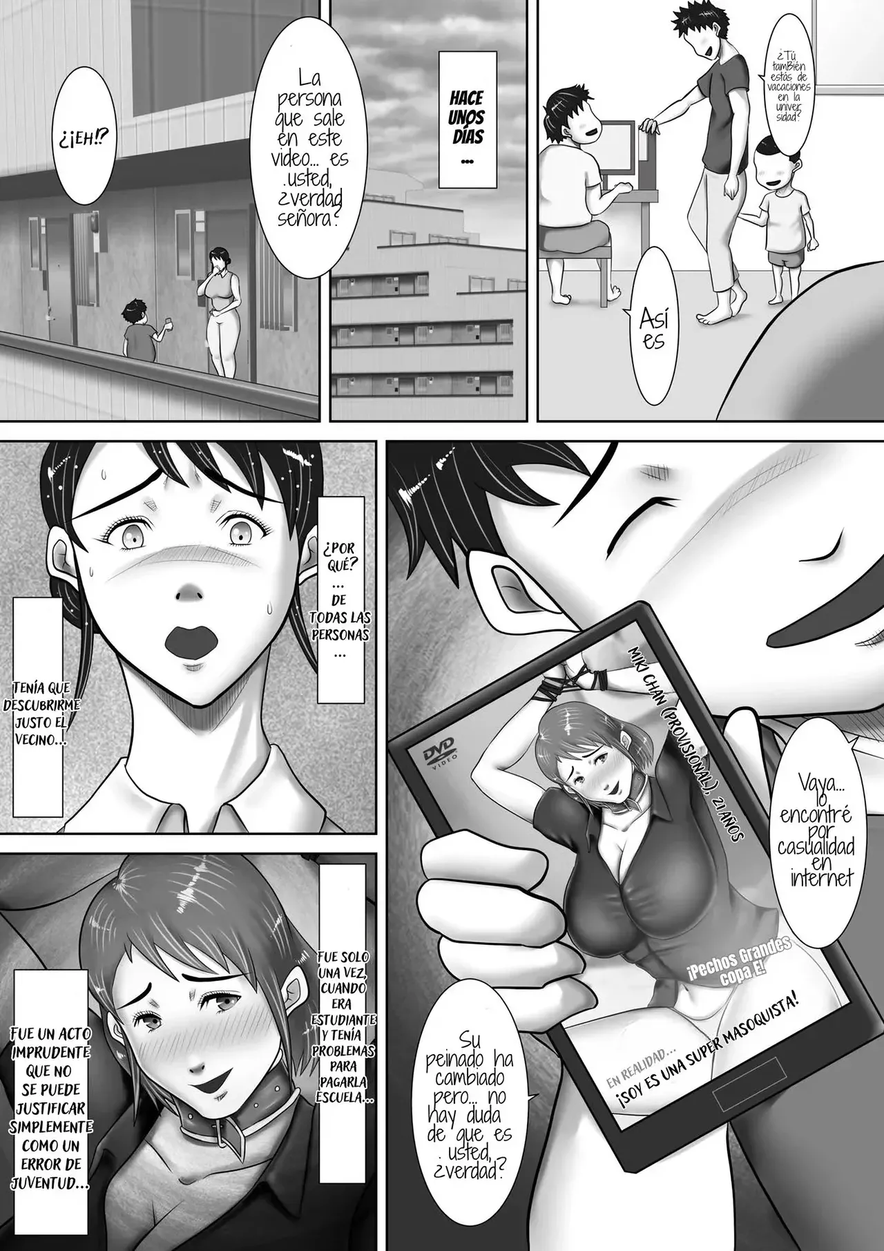 Jitaku de Netorareta Kachiki na Hitozuma ~Kazoku ni Kakurete Rinjin ni Choukyou Sareru Onna~｜La Caída de la Esposa que Fue Tomada en su Propia Casa ~La Historiade una Mujer que es Entrenada por su Vecino a Espaldas de su Familia~ page 4 full