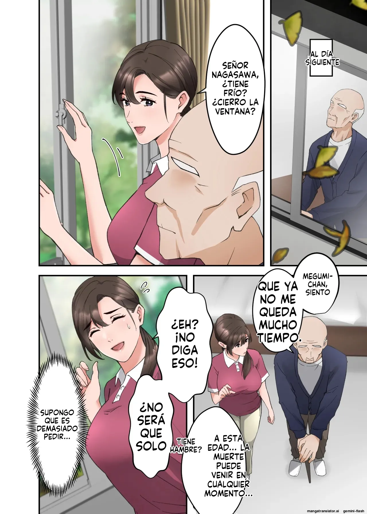 Hitozuma no Kaigoshi ga Yoboyobo Jii-san ni Ikasare Makuru Hanashi  MTL page 5 full