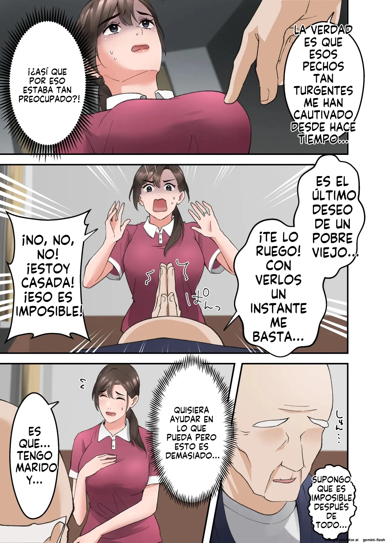 Hitozuma no Kaigoshi ga Yoboyobo Jii-san ni Ikasare Makuru Hanashi  MTL page 8 full