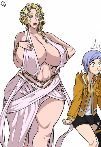 [SirWankies] Aphrodite getting her hands on Göll, or rather her ass. (Record of Ragnarok) cover