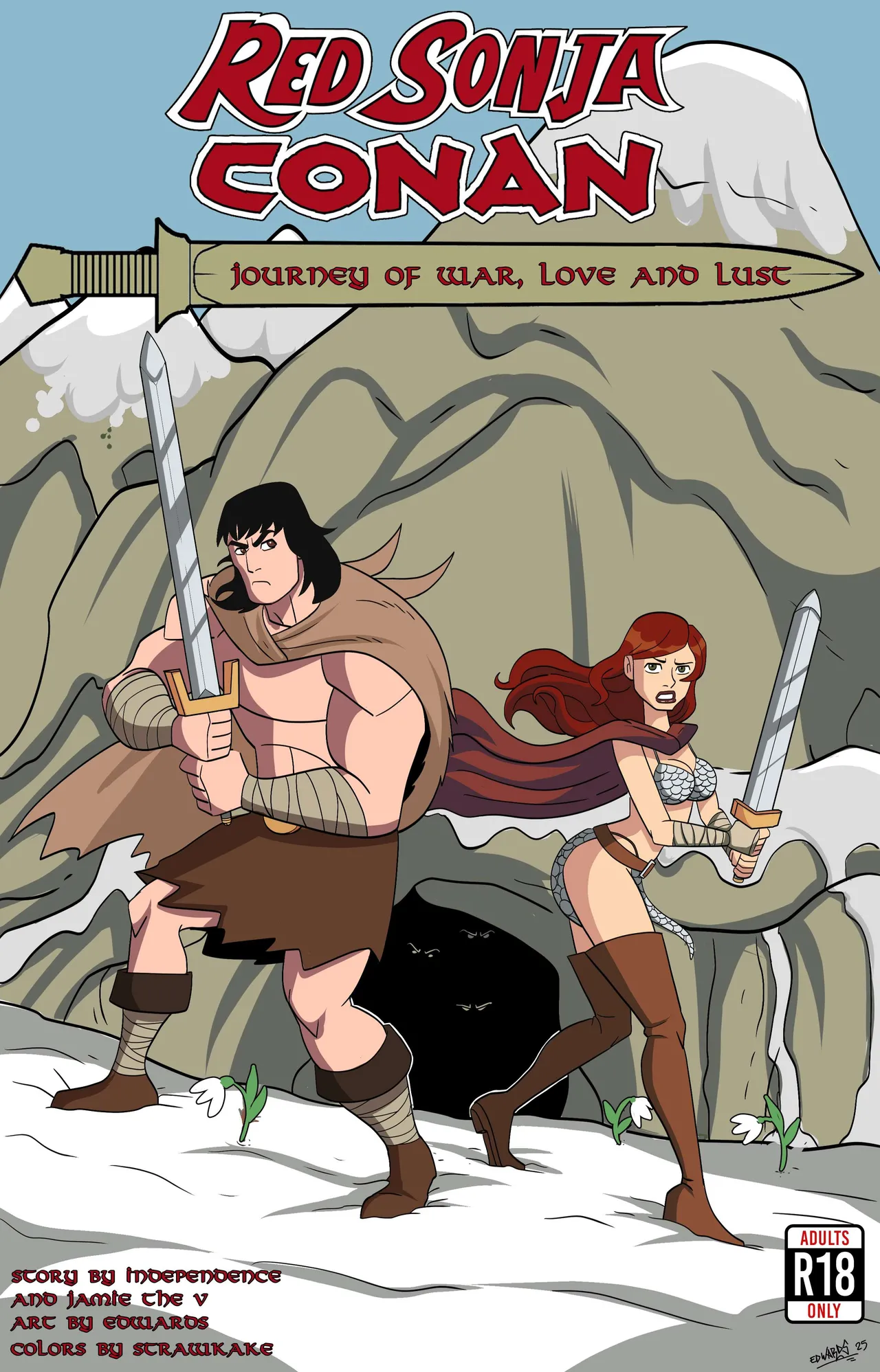 Red Sonja & Conan: Journey of War, Love and Lust page 1 full