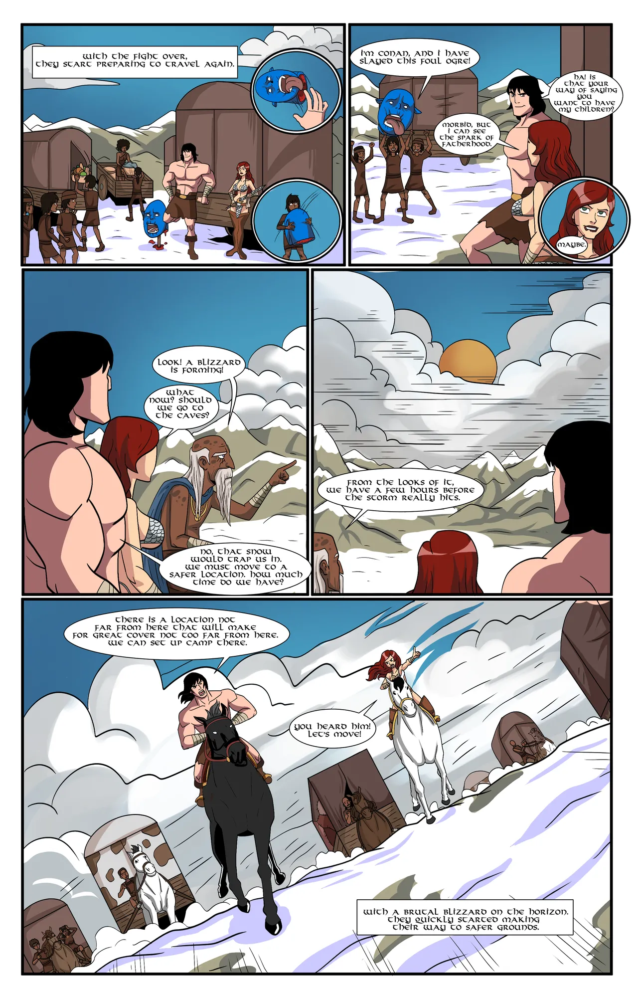 Red Sonja & Conan: Journey of War, Love and Lust page 8 full