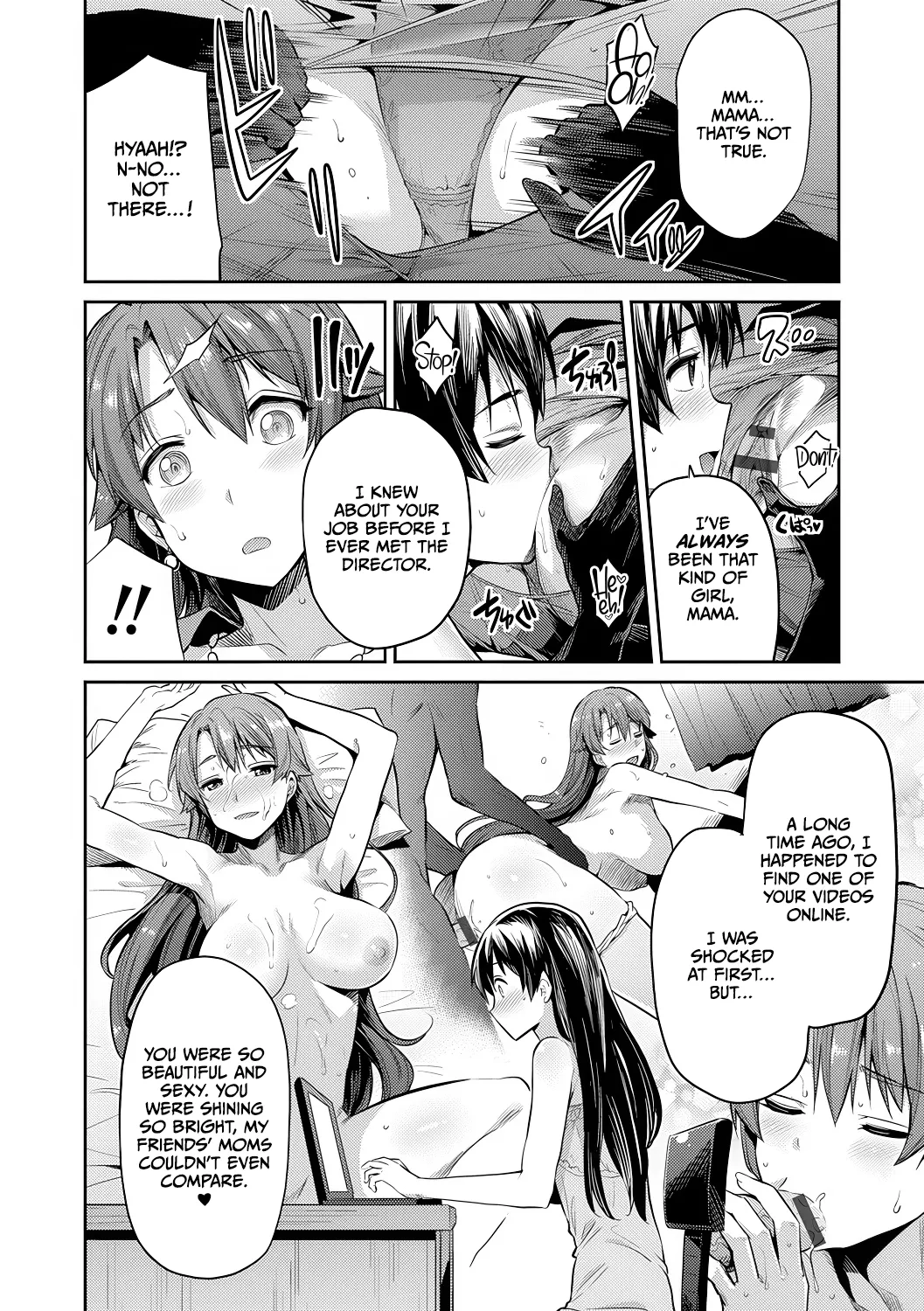 Mama wa AV Joyuu Kamera ga Toraeta Inran Jijou Haha to Musume ga Haramu Toki page 12 full