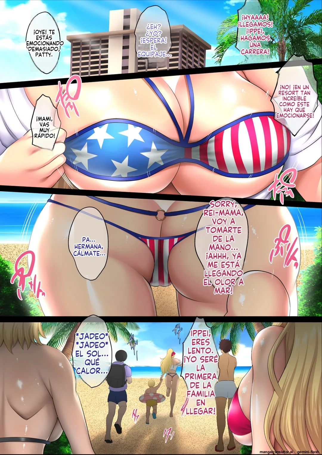 InCha Otouto ga Nangoku Beach de Kinpatsu Bakunyuu Oyako o Matomete Netotte Haramaseru Hanashi  MTL page 2 full