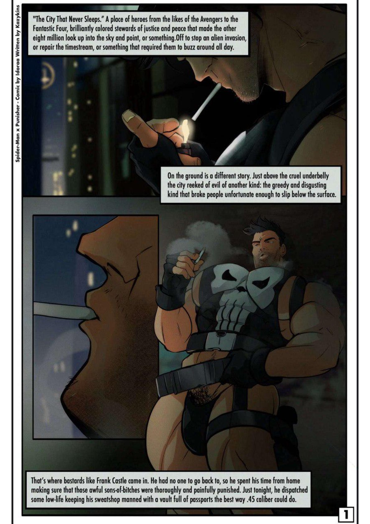 idoraad / lilprincyv - spiderman x punisher mini-comic page 1 full