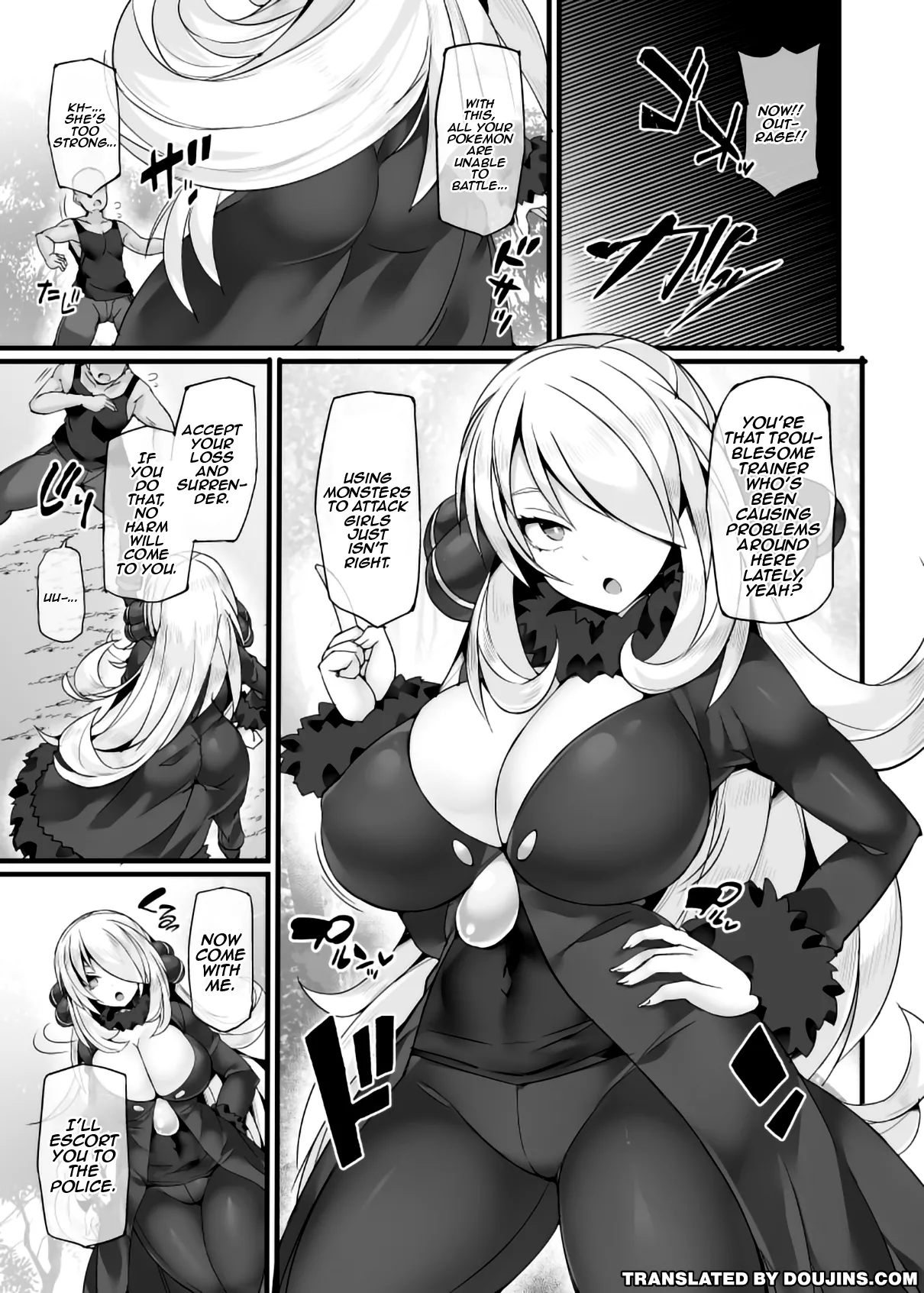 Poke●n Champion Shirona Kyousei Saimin Gachi Hame Battle | Hypnotizing And Forcing Pokemon Champion Cynthia Into A Serious Fuck Battle page 3 full