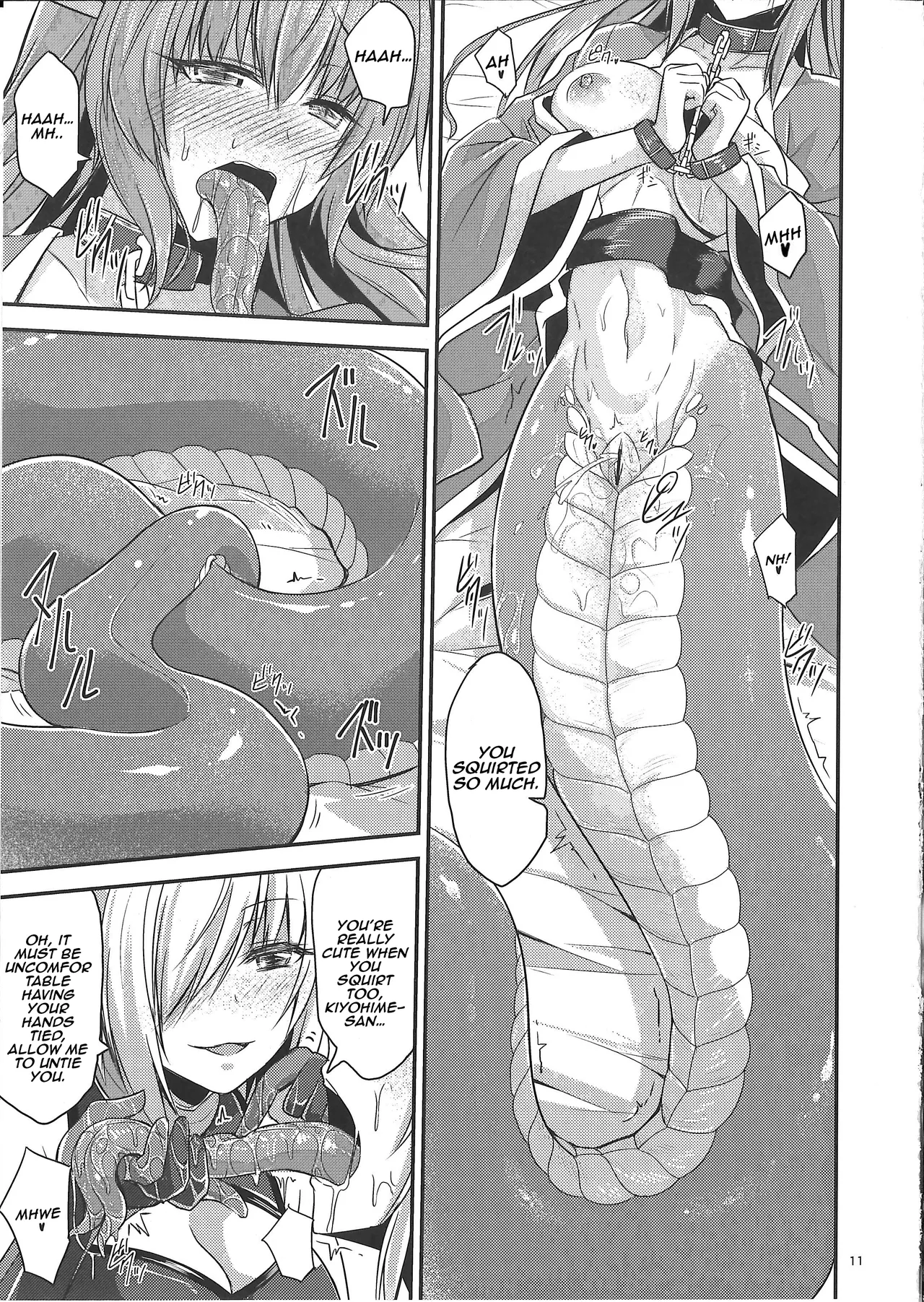 Watashi no Hebionna ga Dosukebe na Kouhai ni Choukyou Sarete Ooyake no Ba de Dappi Suru Hon | A Book About How My Snake Girl Got Tamed By My Lewd Underclassman And Started Shedding In Public page 11 full