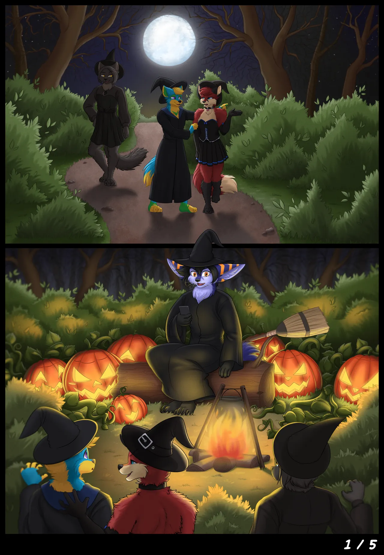 Halloween Witches page 2 full
