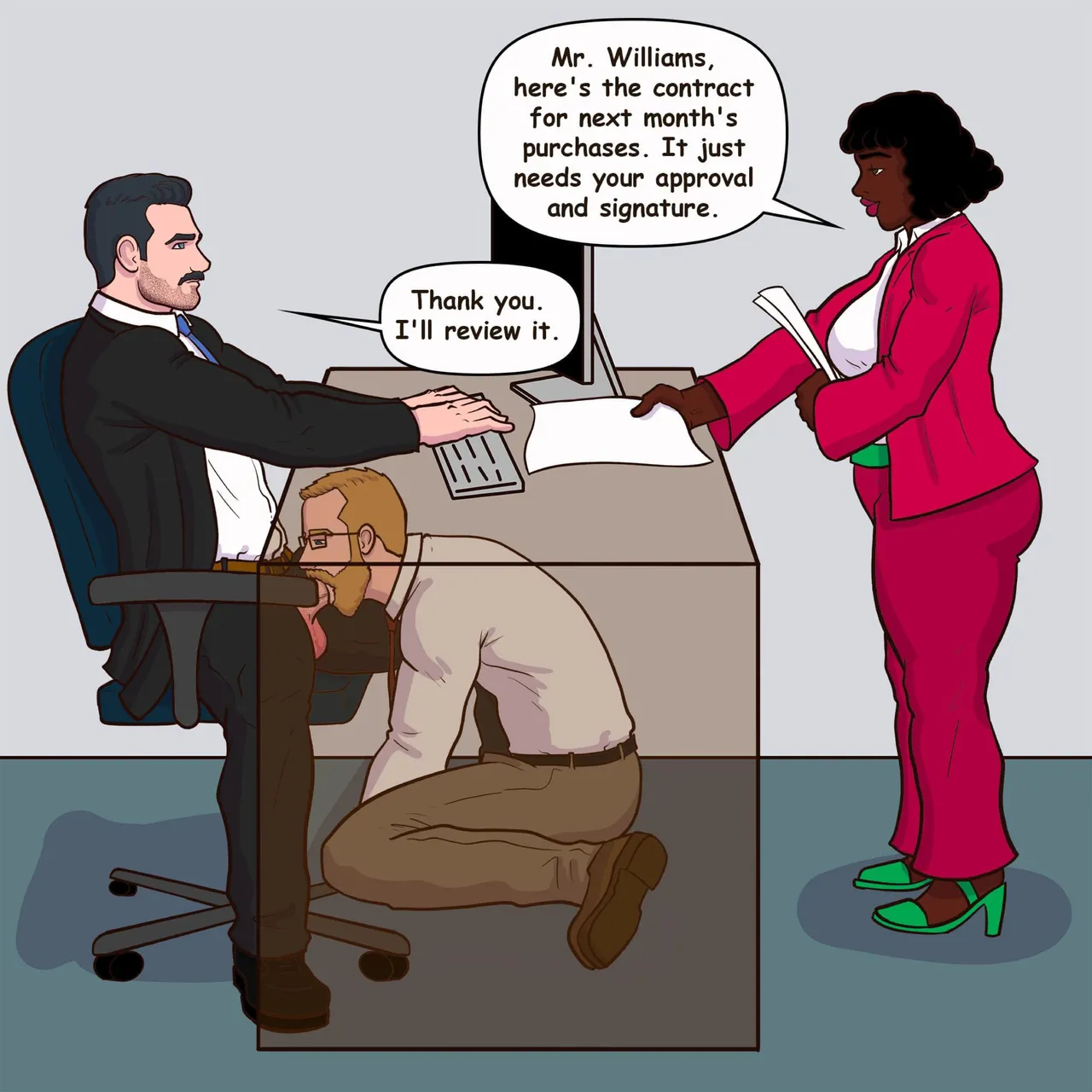 Gabo Artwork Comic 67 - Greg Overtime at Work page 3 full