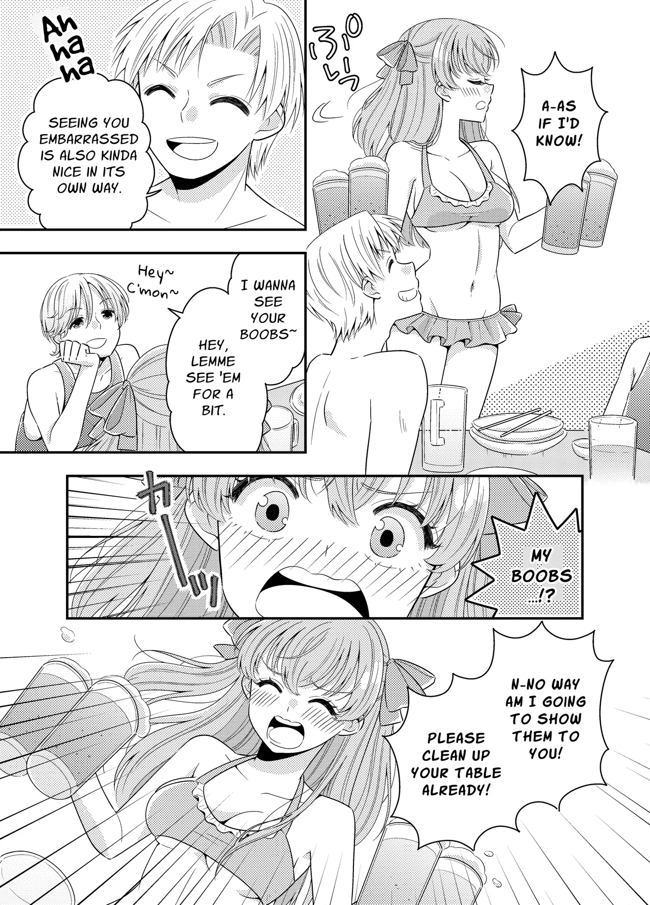 Umi no Ie ni wa Kiken ga Ippai Class no Ano Ko no Oppai Porori | The Beach Hut Has Many Dangers ~Breast Exposure Story~ page 12 full