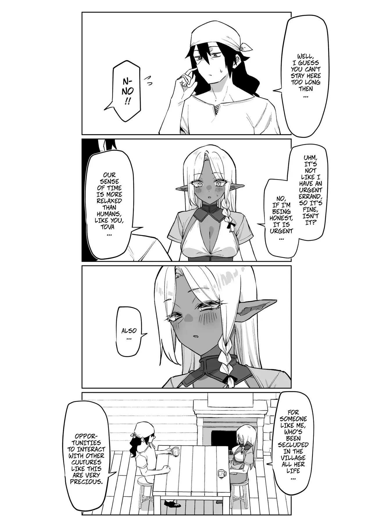 Helping a Dark Elf and Getting a Favor In Return 1.5 -- Kasshoku Elf o Tasuketara Ongaeshi Sareta Hanashi 1.5 page 4 full