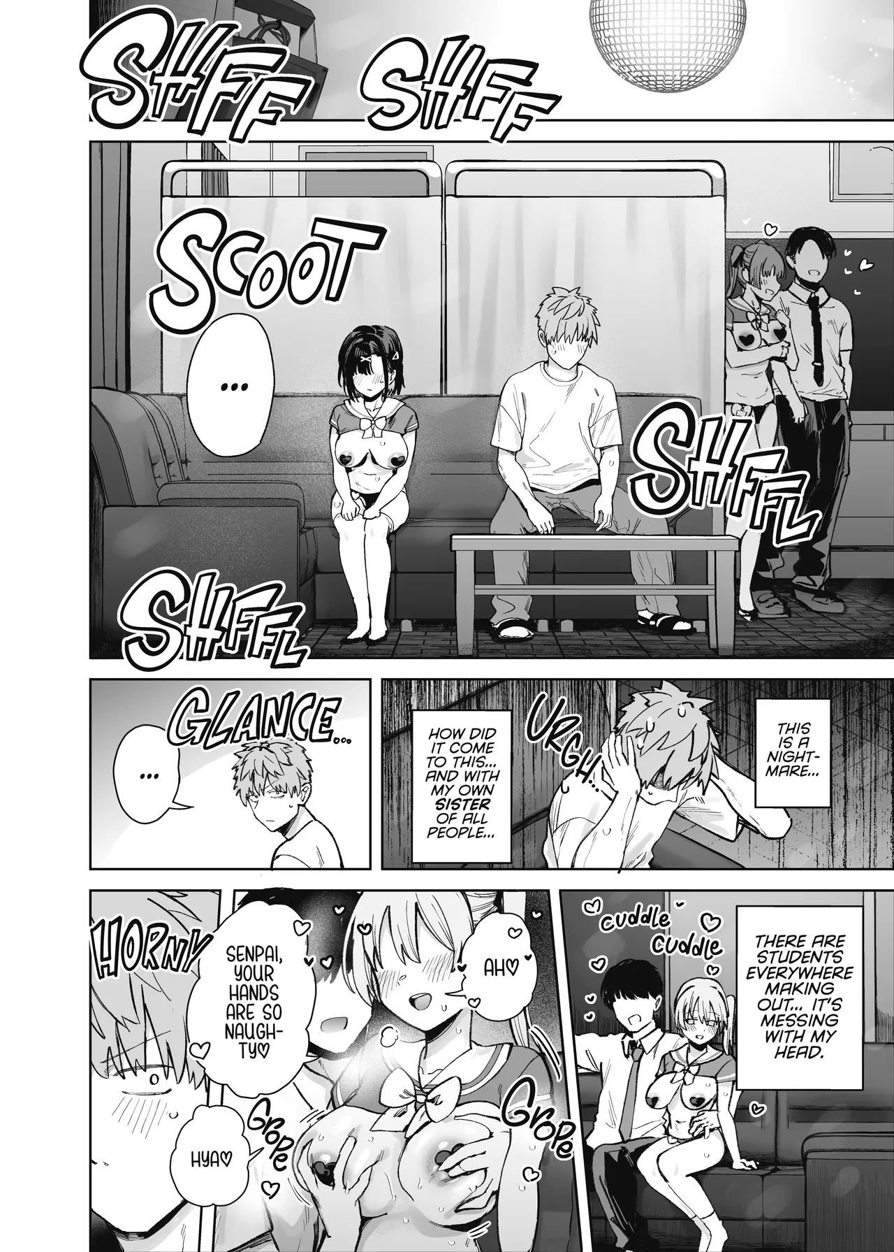 2-nen C-gumi Gakuen Oppabu no Cast ni Imouto ga Ita | My Little Sister Was a Hostess at Class 2-C's School Festival Boobs Bar page 10 full