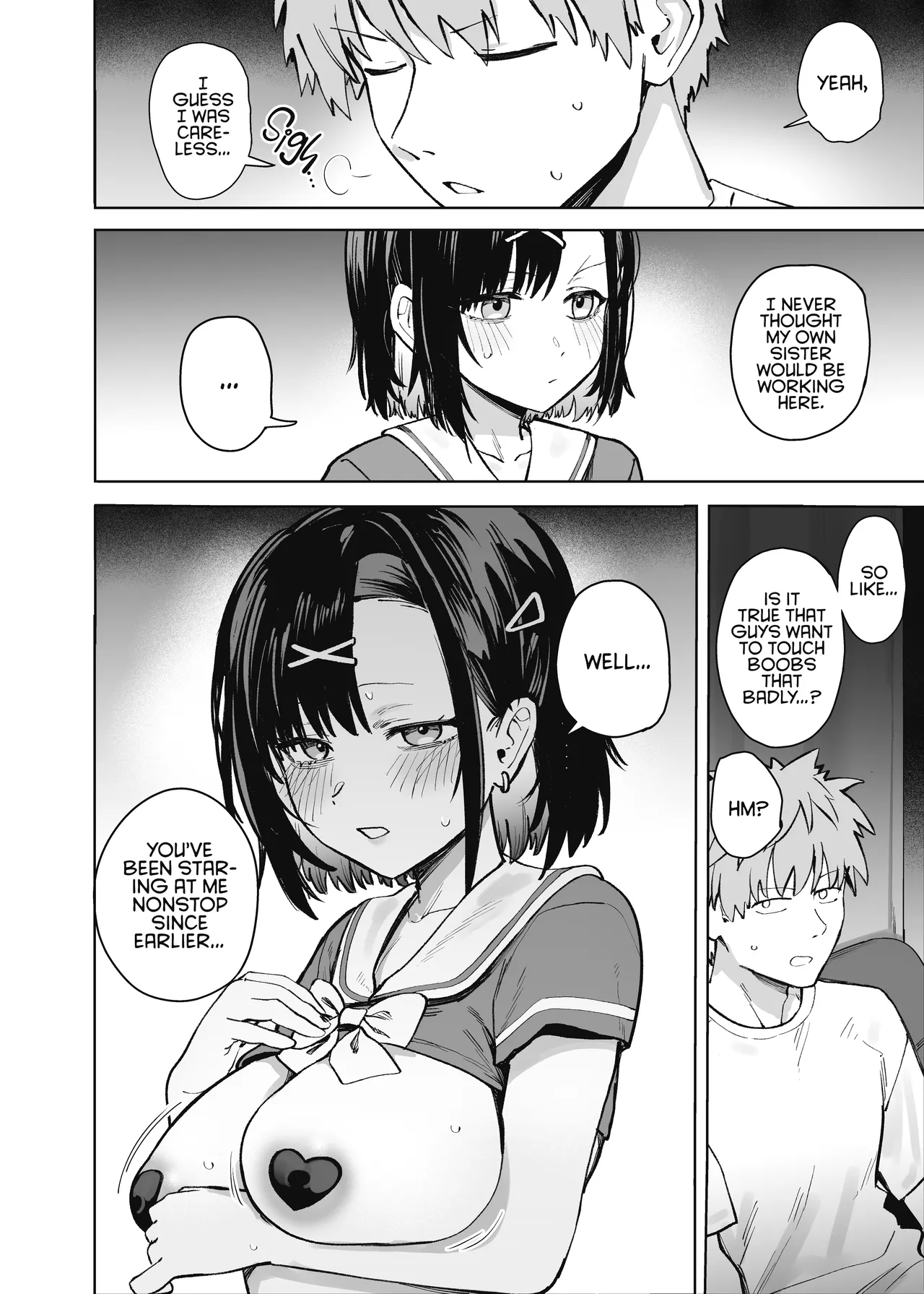 2-nen C-gumi Gakuen Oppabu no Cast ni Imouto ga Ita | My Little Sister Was a Hostess at Class 2-C's School Festival Boobs Bar page 12 full