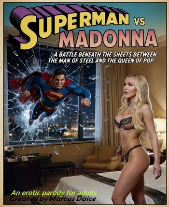 SUPERMAN vs MADONNA - A Battle Beneath the Sheets Between the Man of Steel and the Queen of Pop (by Marcus Daice) [AI Generated] cover
