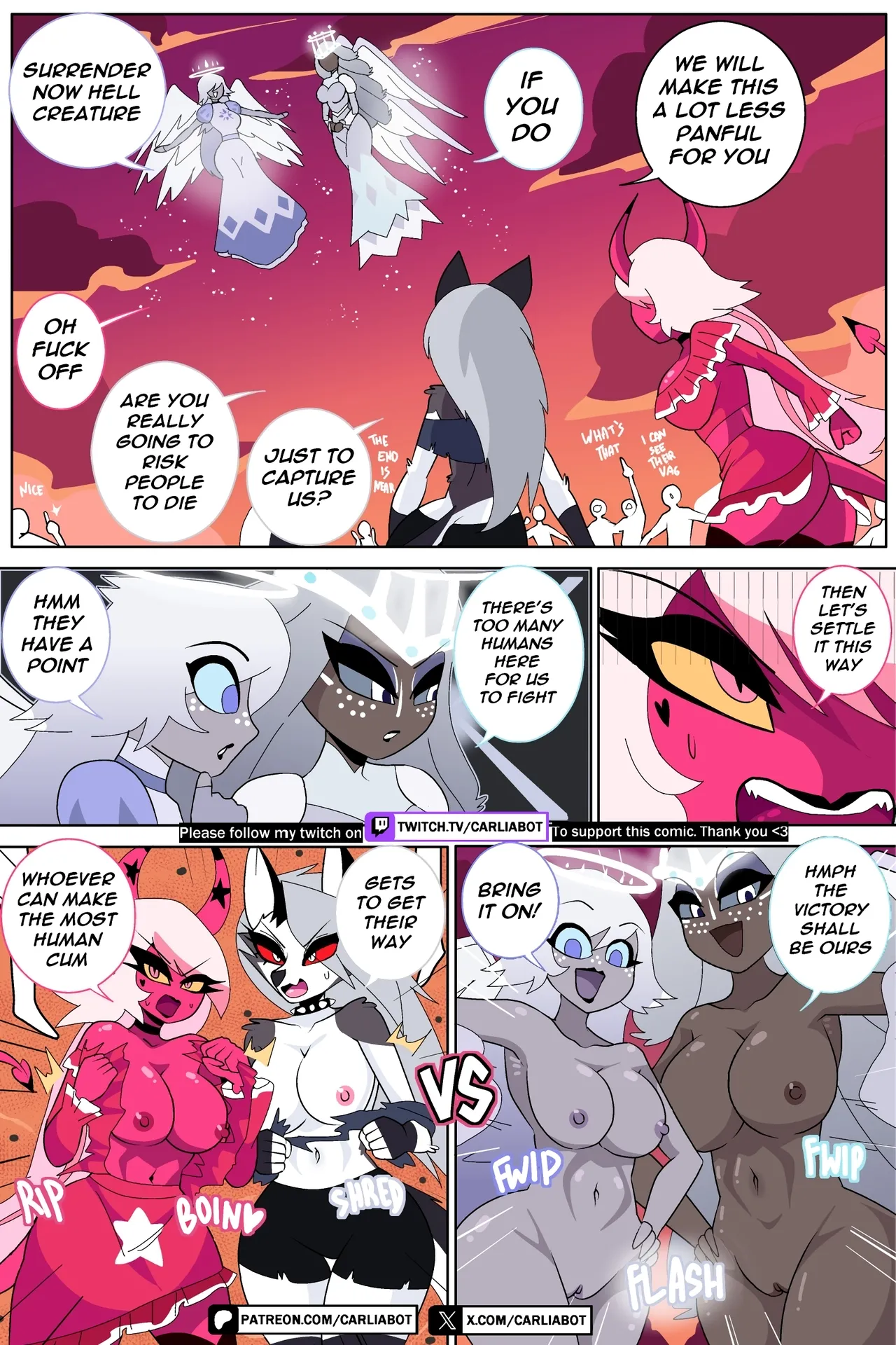 Loona & Verosika Vs Emily & Sera page 1 full