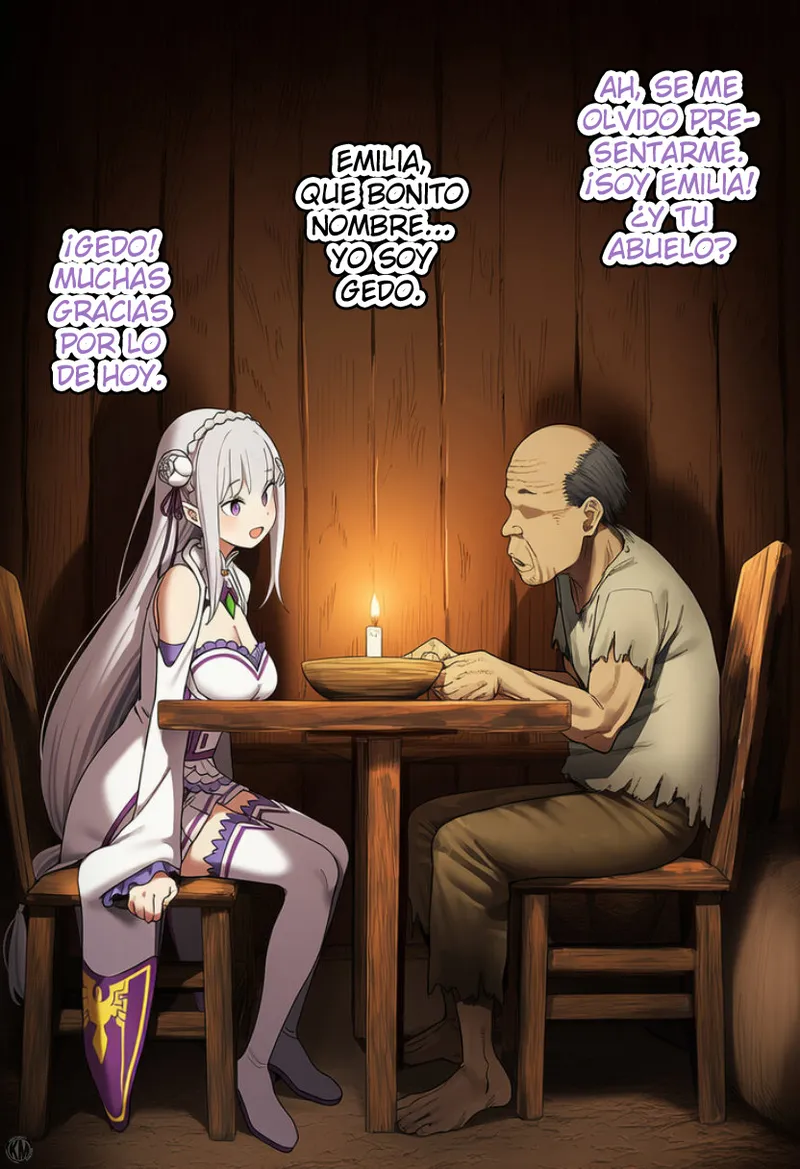 Kouketsu na Half Elf no Emilia ga Henkyou no Noumin Jiji ni Damasare Yome ni Otosareru｜La Noble Semielfa Emilia es Engañada por un Viejo Granjero en la Frontera y se Convierte en su Esposa page 12 full