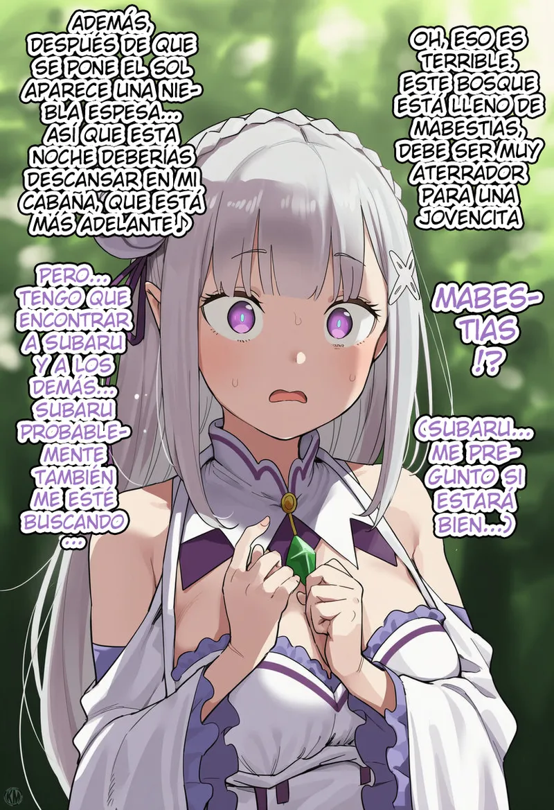 Kouketsu na Half Elf no Emilia ga Henkyou no Noumin Jiji ni Damasare Yome ni Otosareru｜La Noble Semielfa Emilia es Engañada por un Viejo Granjero en la Frontera y se Convierte en su Esposa page 6 full
