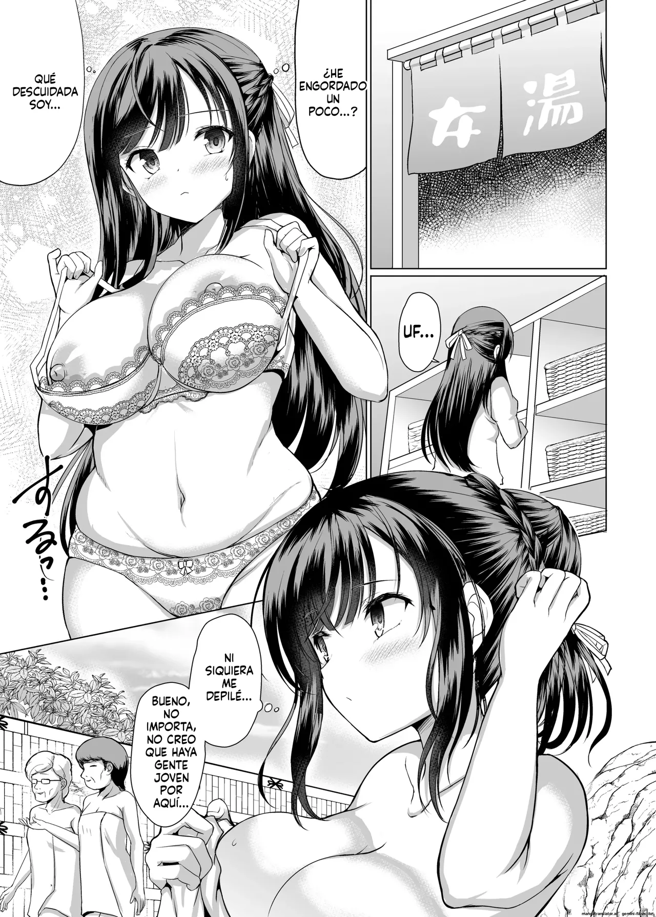 JK nanoni Onsen de Oji-san-tachi to Nakayoku Nacchatta｜Siendo de Preparatoria, Me Volví Amiga Sexual de unos Viejos en las Aguas Termales page 5 full