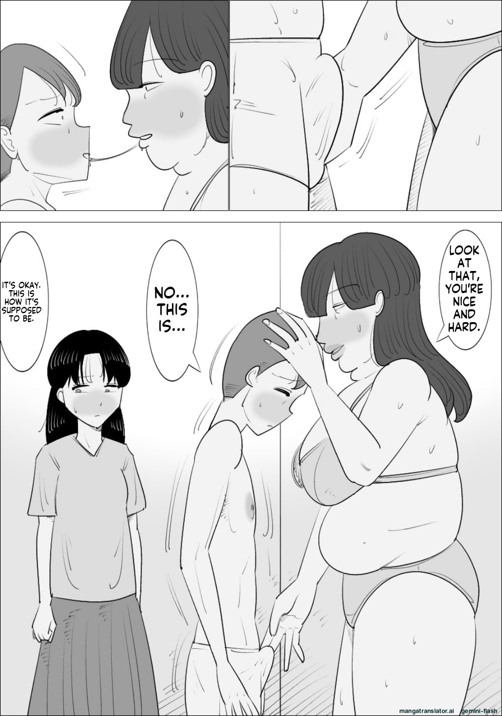 A married couple who have an unattractive mature woman act as their surrogate. page 11 full