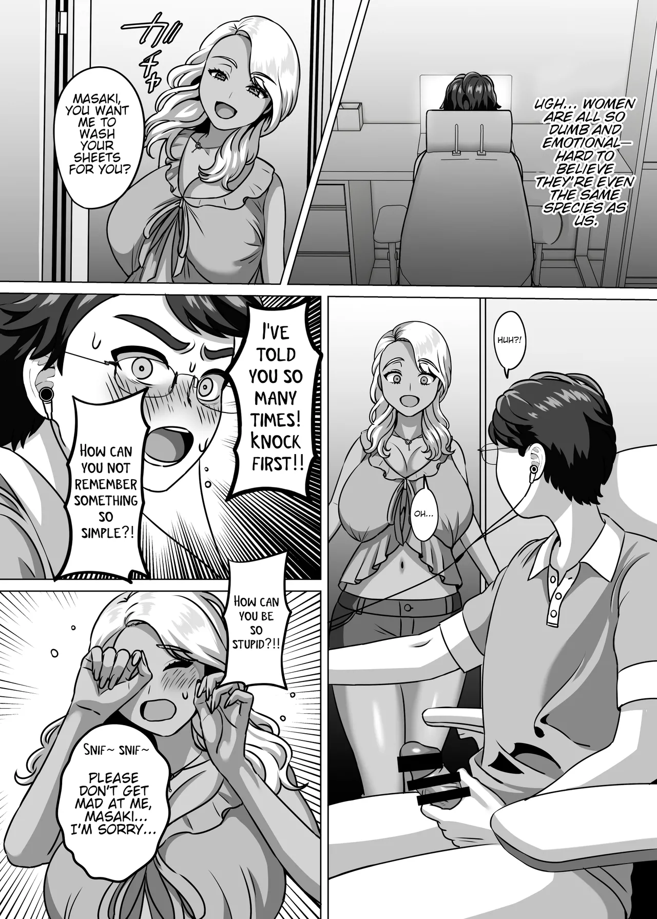 The son of a single-mother household harbors resentment toward his mother's gyaru lifestyle. page 3 full