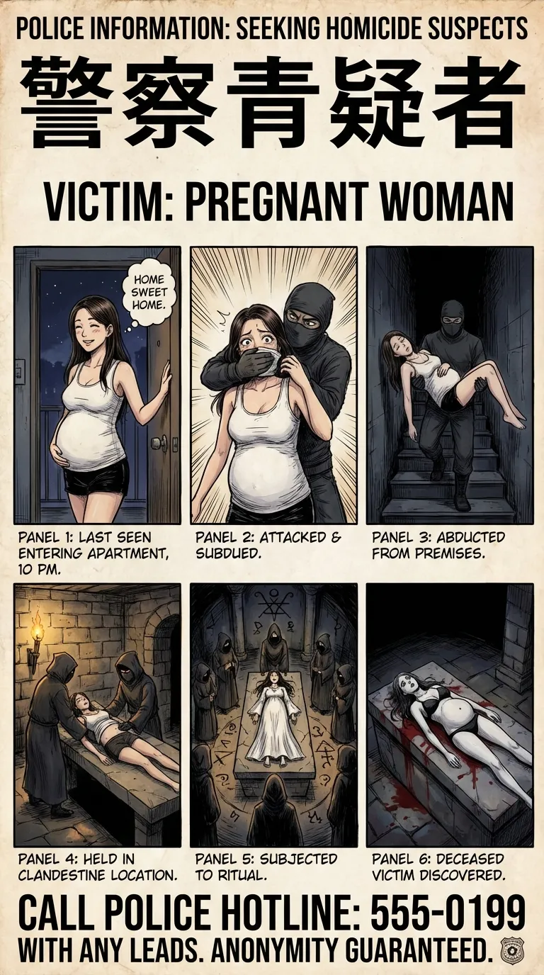 Crime Info Poster #2:  Ritual Sacrifice of Pregnant Victim page 12 full