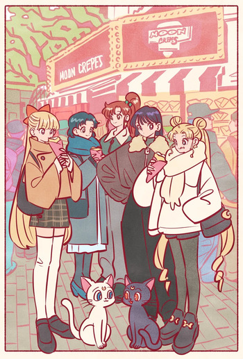 Sailor moon art compilation cover