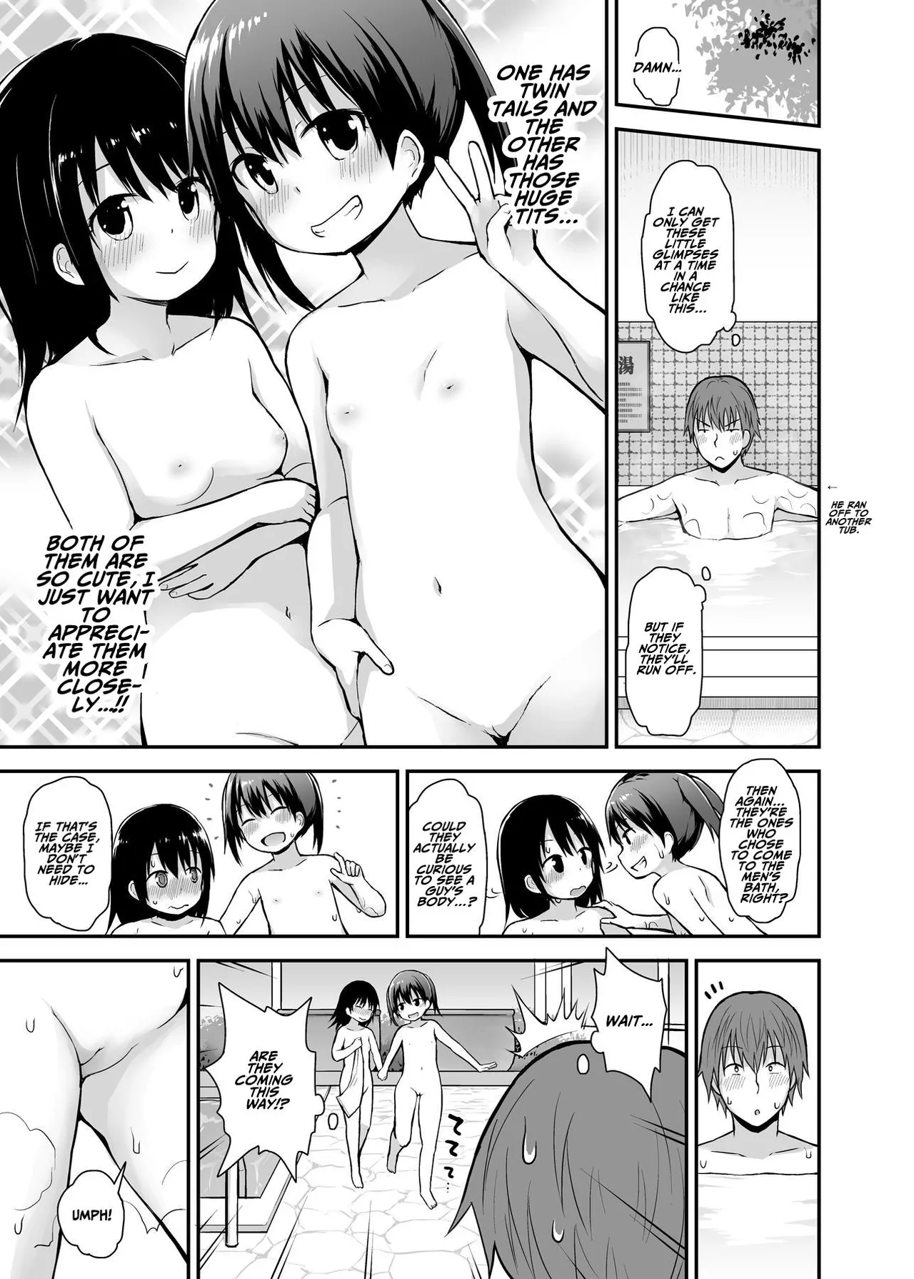 Onnanoko datte Otokoyu ni Hairitai | We Want In The Men's Bath Too page 8 full