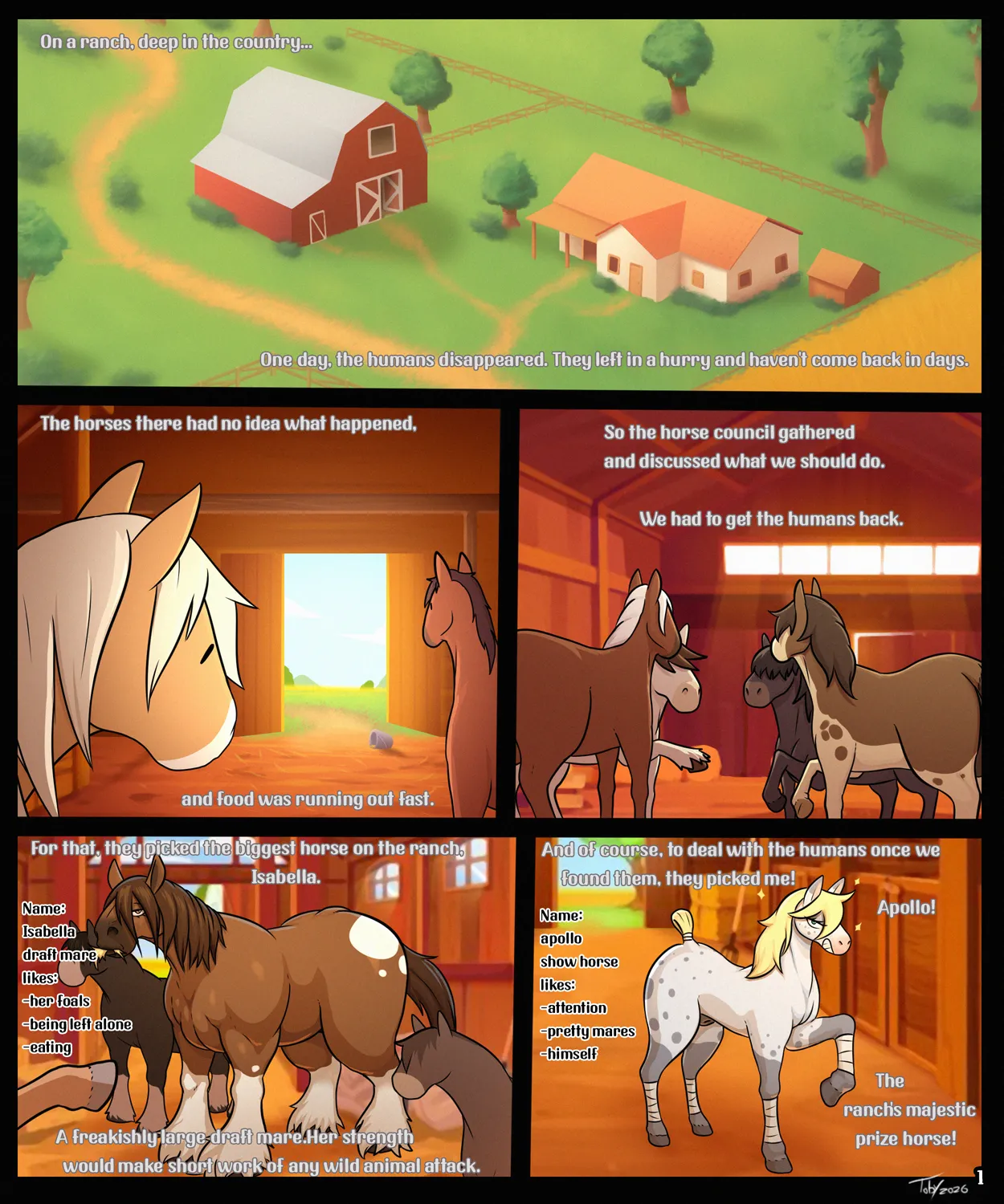 Horses vs Bimbos page 1 full