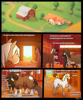 [Toby (TobyArt)] Horses vs Bimbos cover